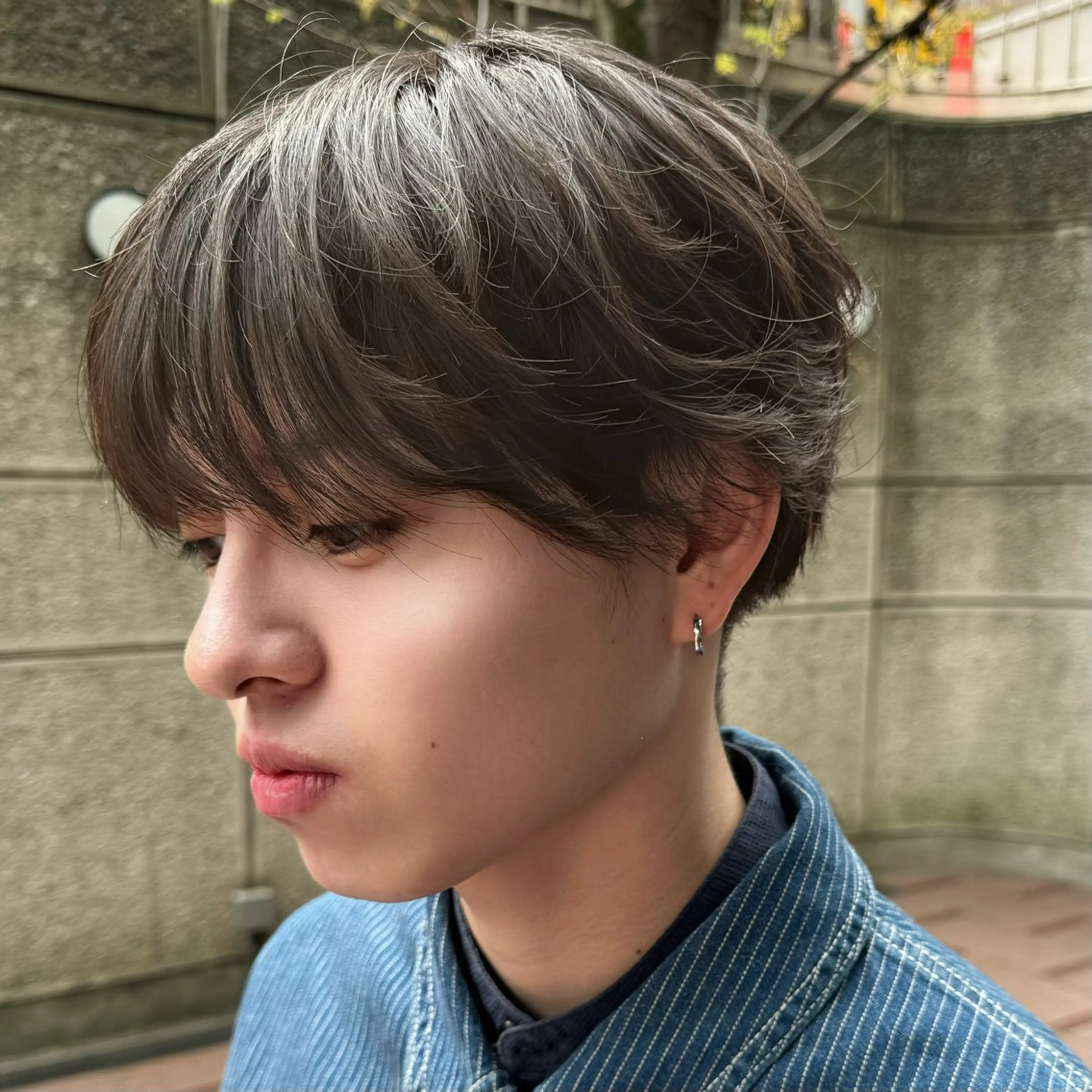 メンズ excia渋谷所属・曲がる縮毛矯正 センターパート/翼のヘアスタイル