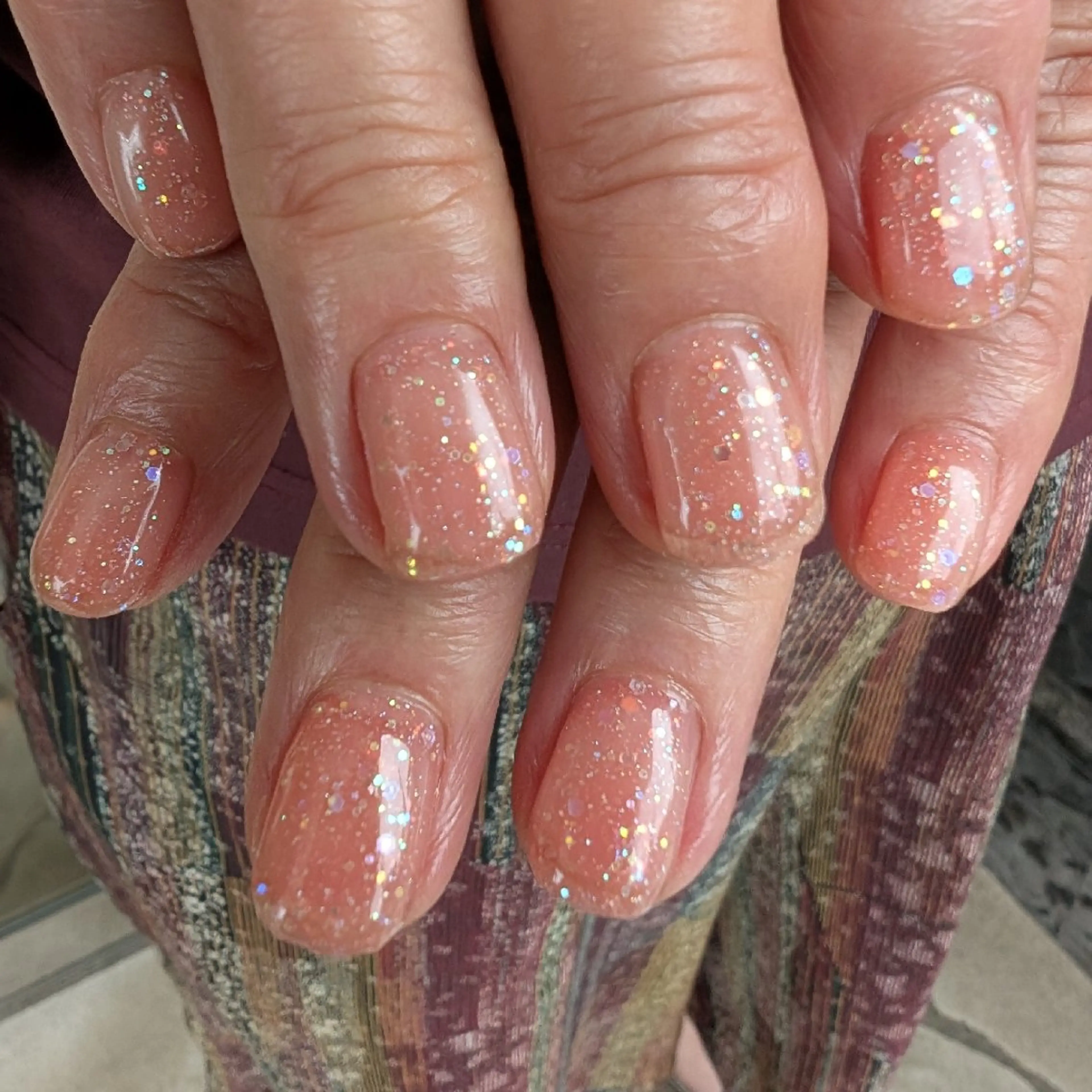 ネイル ホログラムネイル オレンジ ナリタ・ マミのネイルデザイン