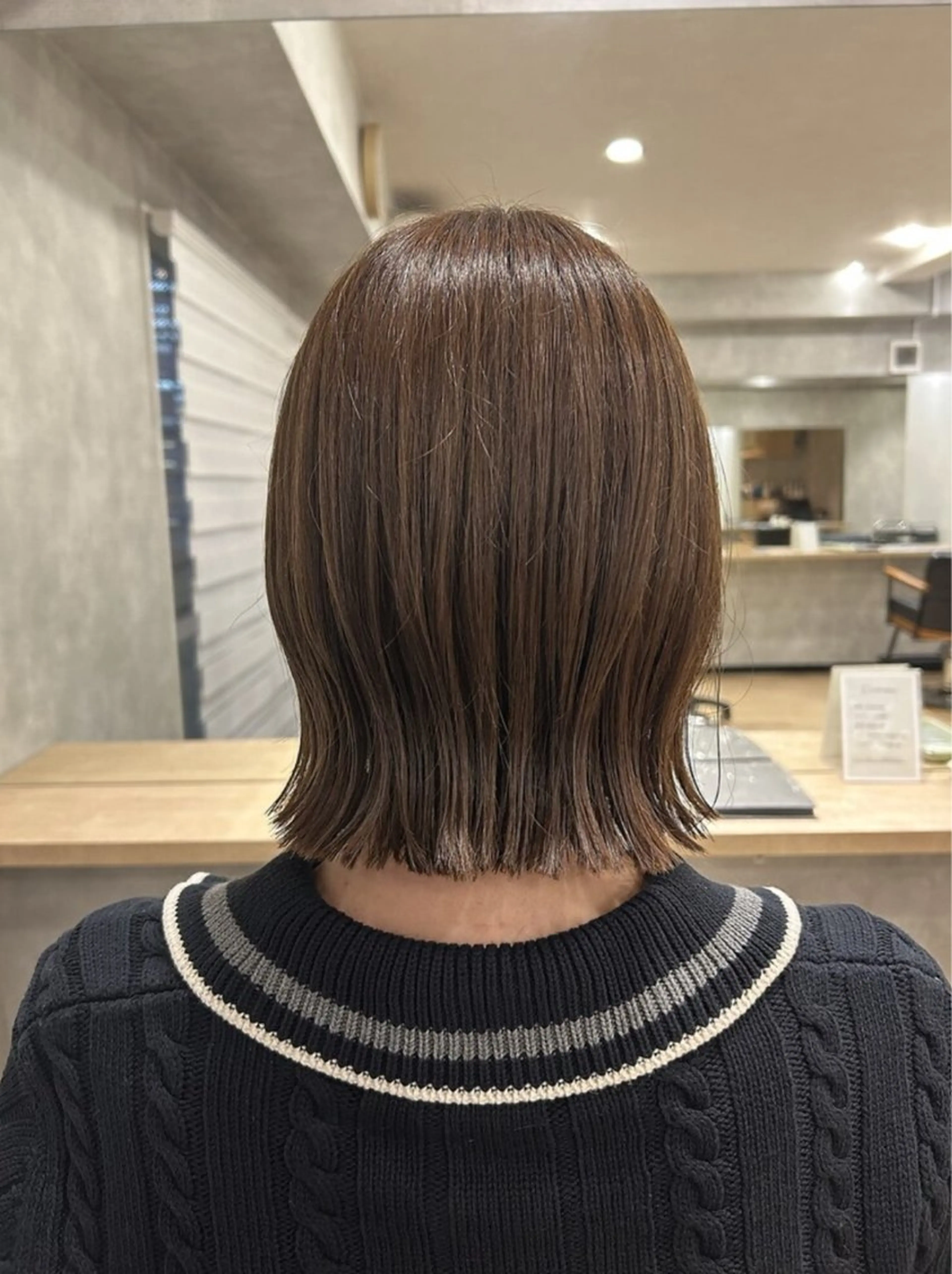 ミディアム カラー ブラウンカラー ミルクティーブラウン ボブ カット ヘアカラー 🎀Maho🎀ボブ × 髪質改善のヘアスタイル