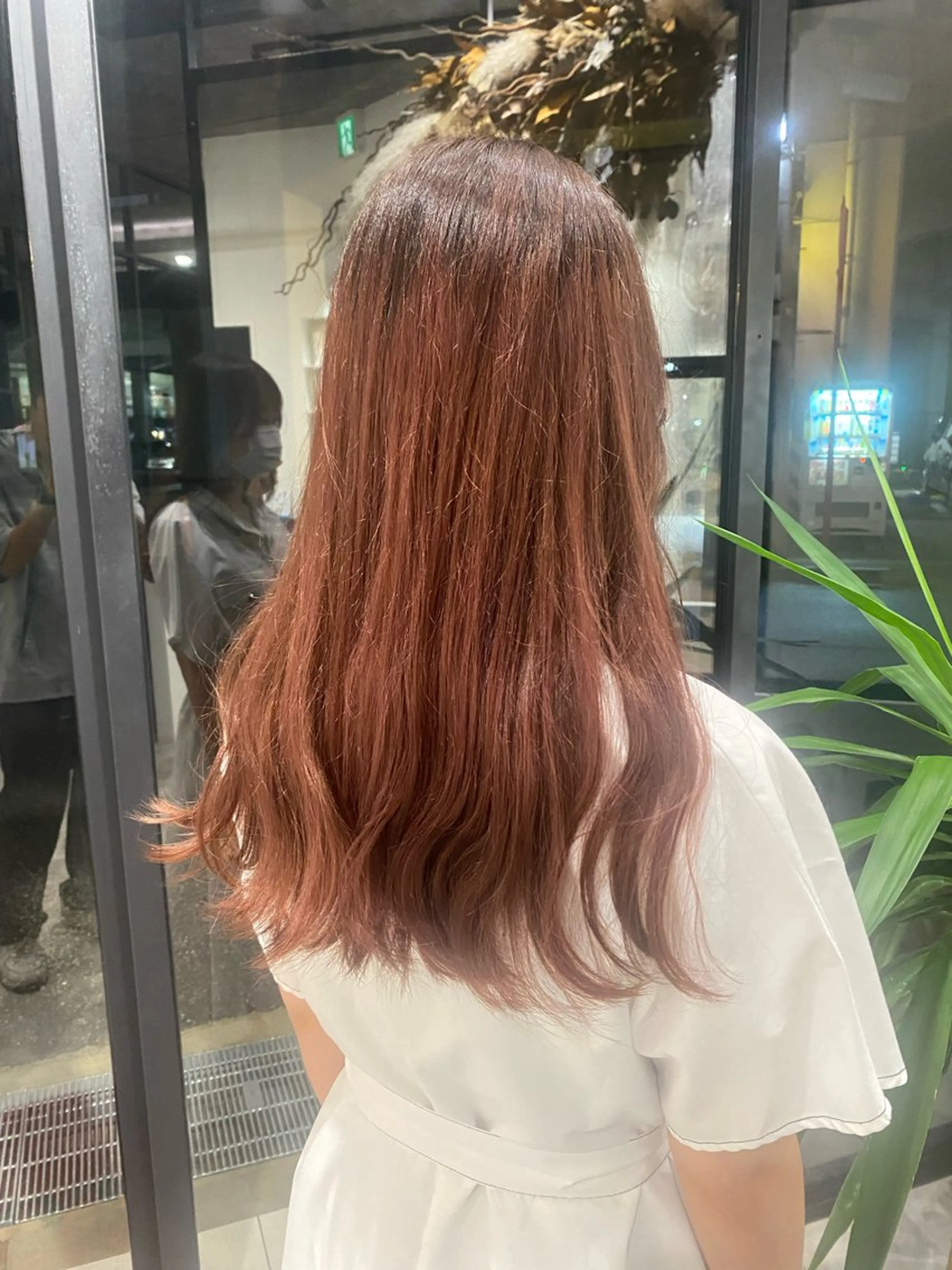 ロング カラー ピンクカラー 似合わせカット ヘアカラー 森口 竜三のヘアスタイル