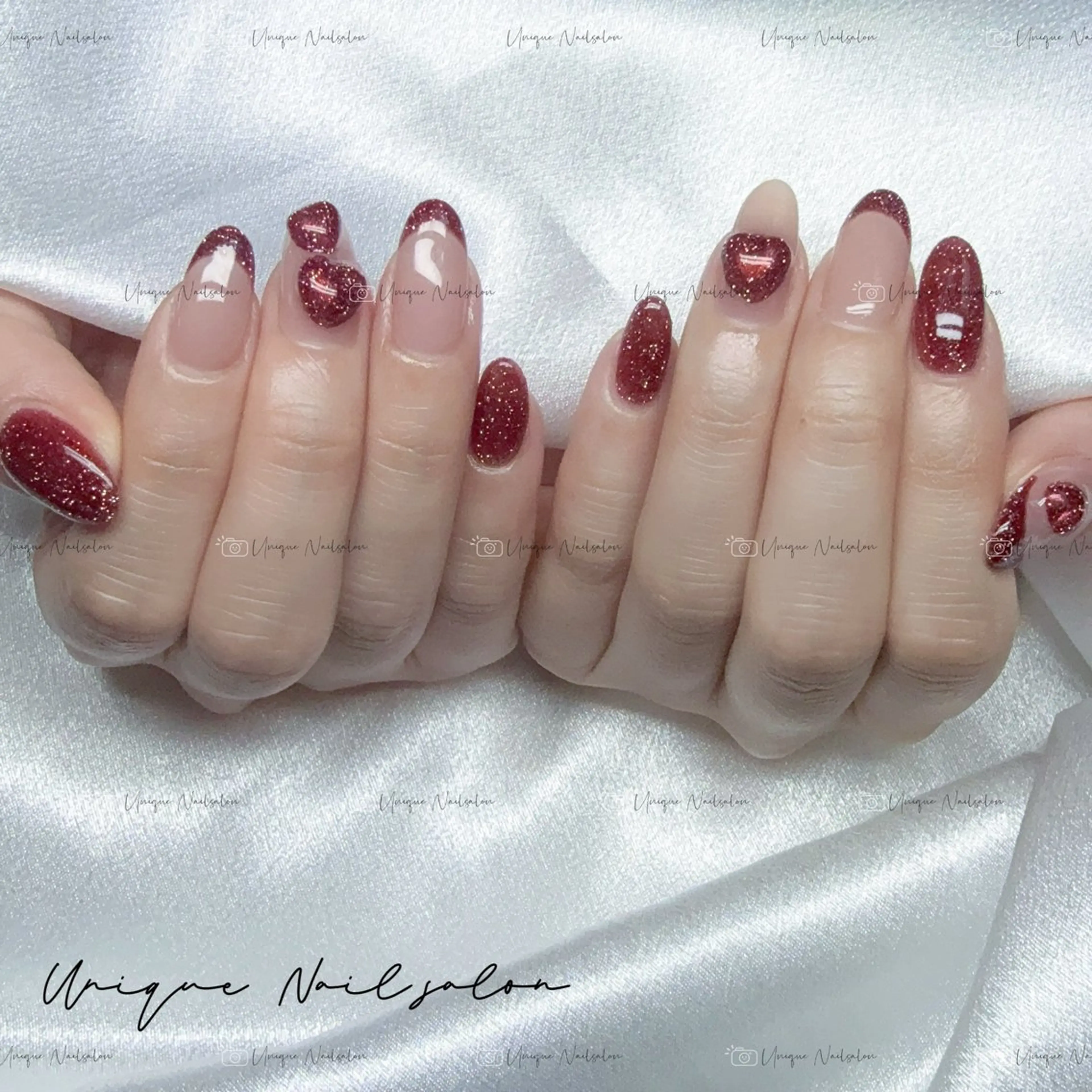 ネイル 持ち込み ハンドネイル ハンドケア UniqueNail 長さだし専門店のネイルデザイン