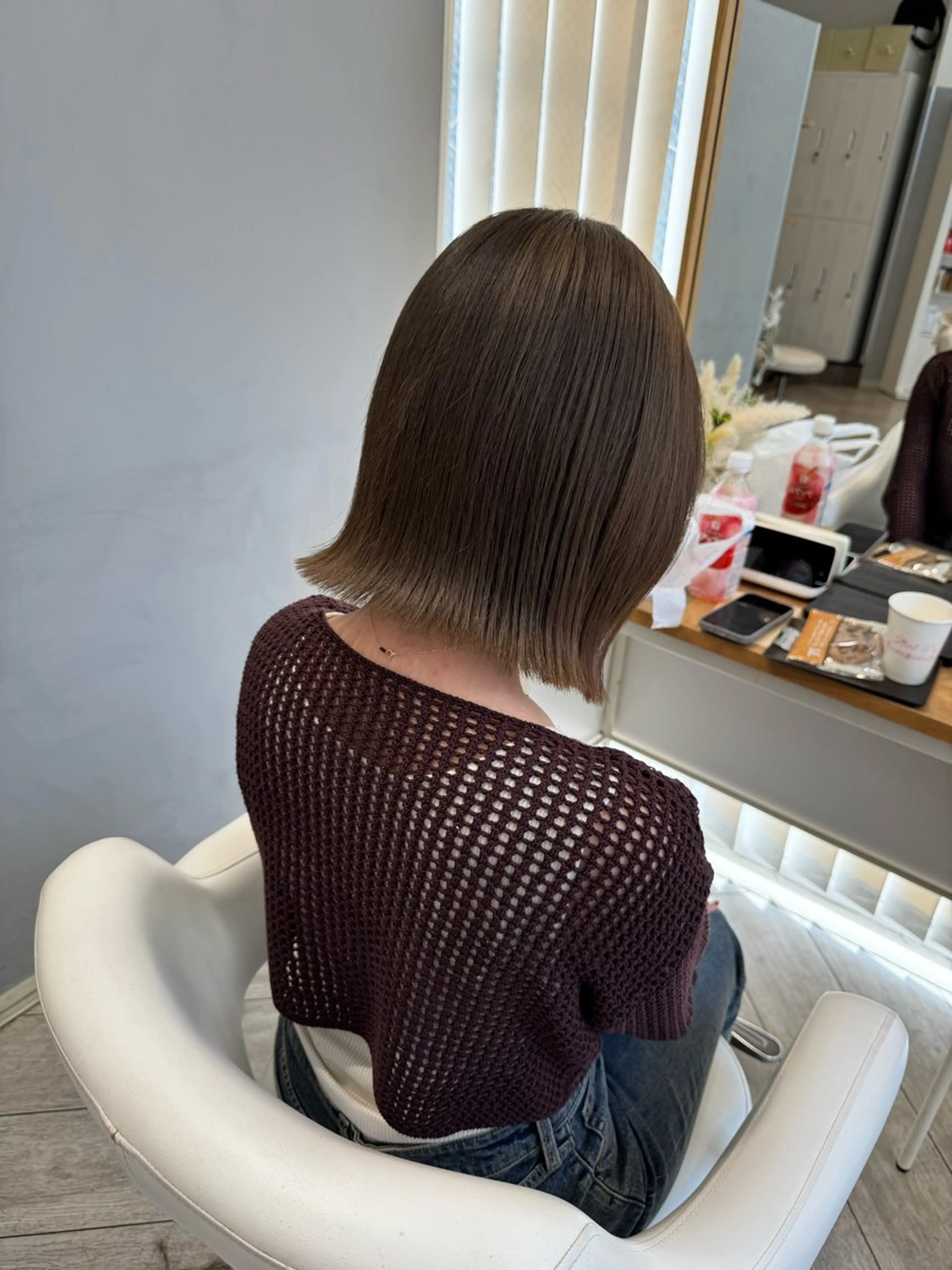 ショート カラー ベージュカラー ブリーチ グレージュ カット ヘアカラー トリートメント AVANCE.ens 広島袋町店ayuのヘアスタイル