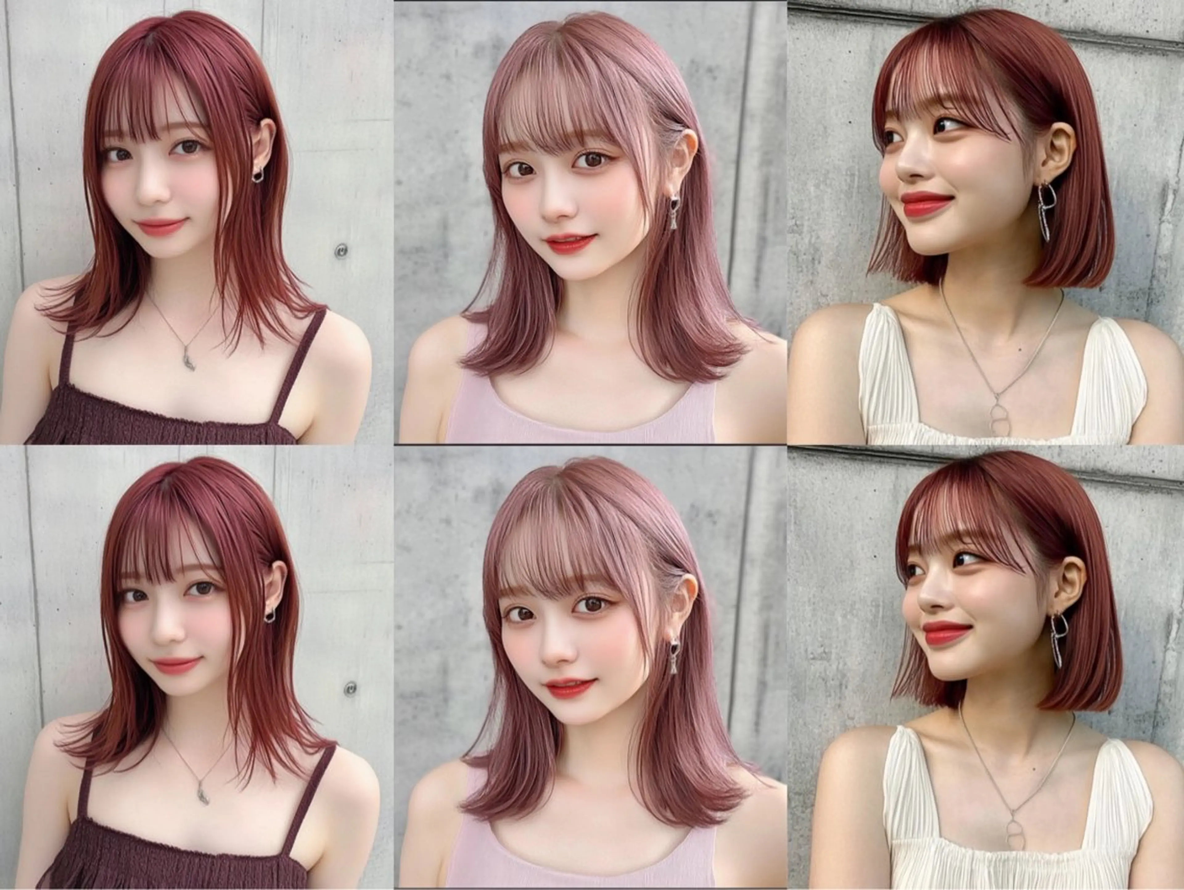 ミディアム カット ヘアカラー トリートメント mua 鳳のヘアスタイル