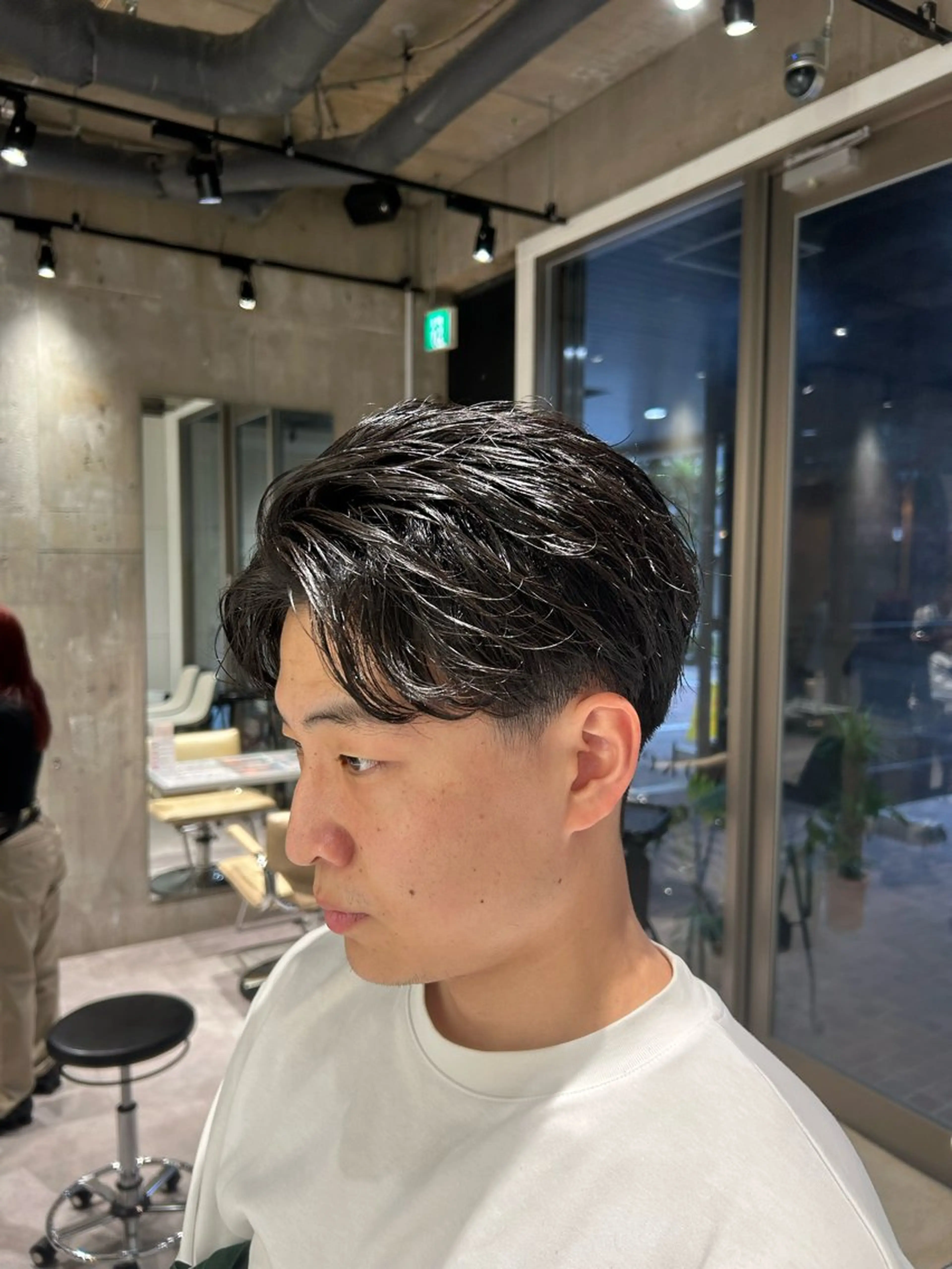 パーマ メンズ センターパート 無料ショートモデル 募集✔️SEIYAのヘアスタイル