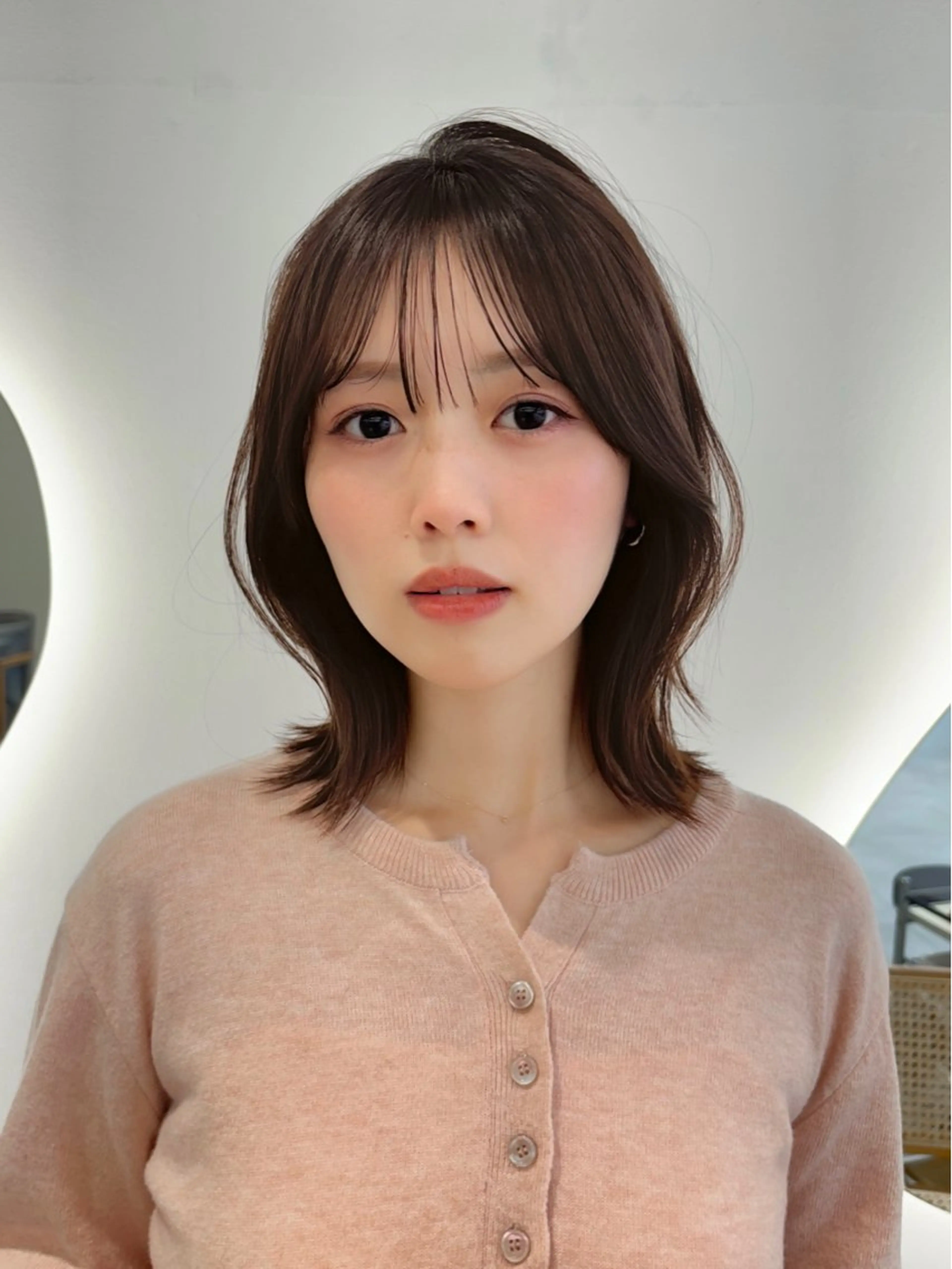 ミディアム カラー unami shibuya所属・ren ボブロブ/ミディアムのヘアスタイル