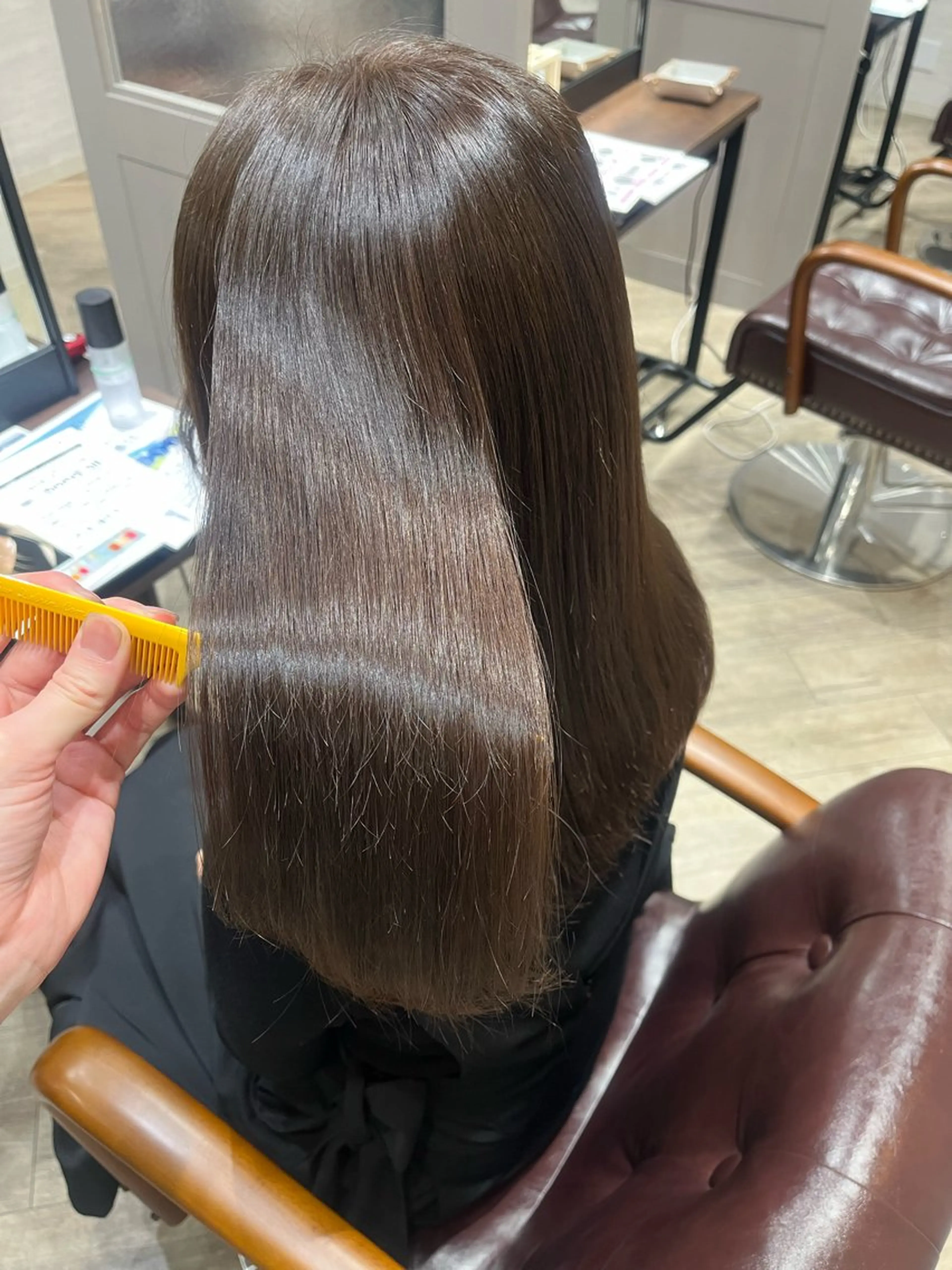 ロング カラー グレージュ オリーブグレージュ オリーブグレー ヘアカラー トリートメント 🫧ぷる艶カラー🫧 Yuubi🦩のヘアスタイル