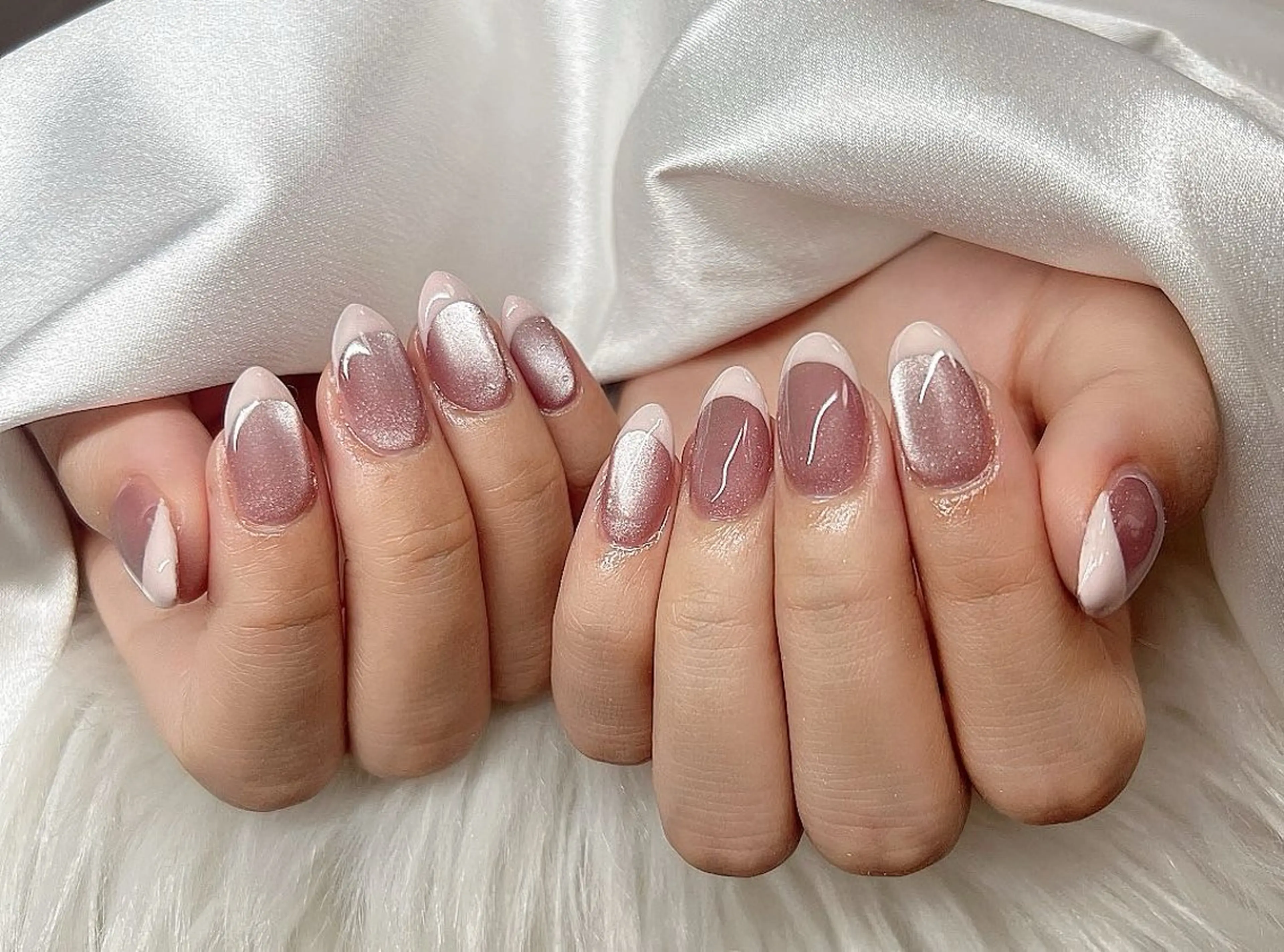 ネイル チークネイル 長さ出し フットネイル フレンチネイル ジェルネイル Han Evelynのネイルデザイン