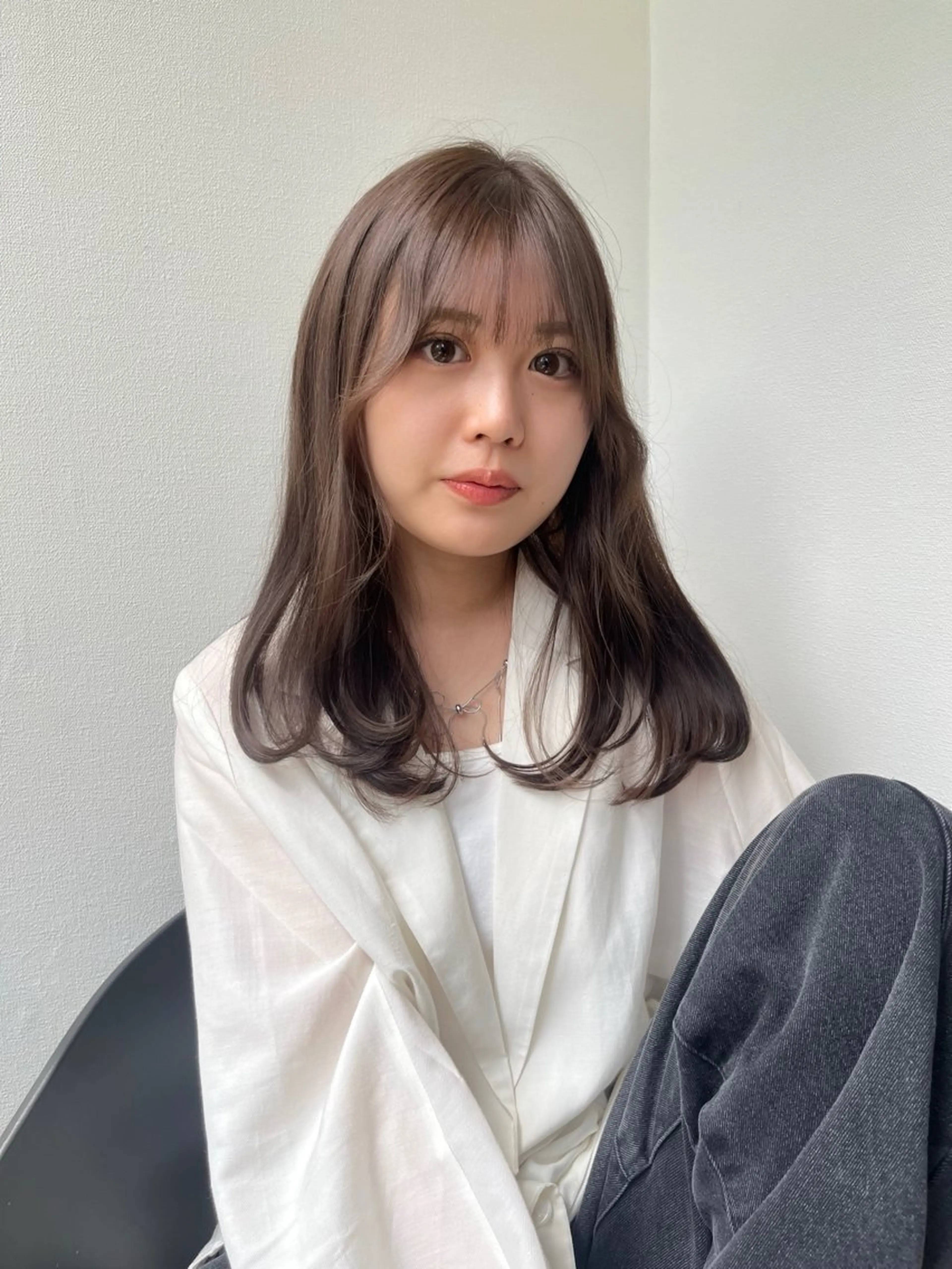 セミロング カラー ブリーチ デザインカラー ハイトーンカラー 髪質改善 縮毛矯正 ヘアカラー JIN/暖色カラー /髪質改善/艶髪のヘアスタイル