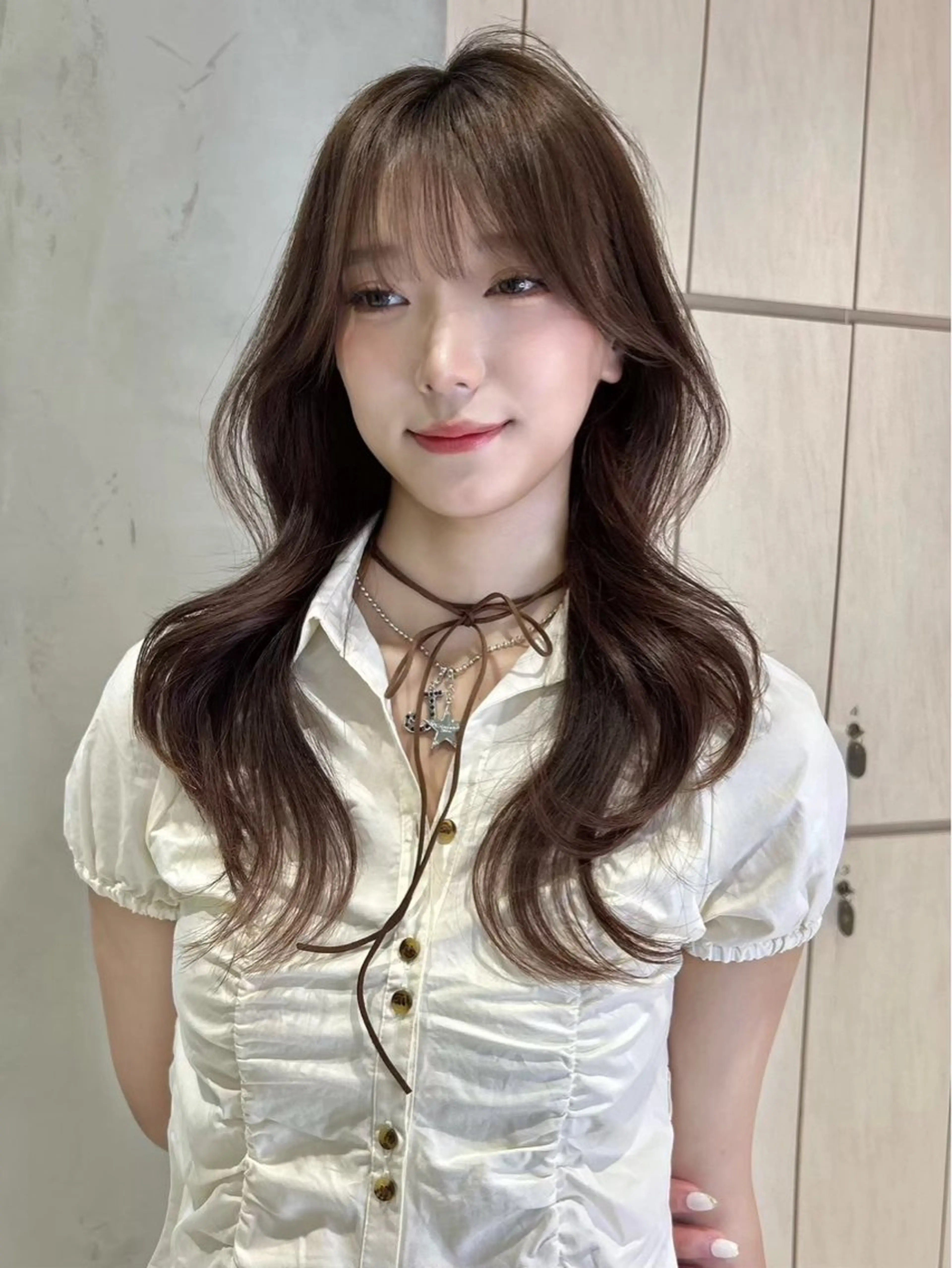 セミロング カラー 大宮レイヤーカット ハッシュ　柏崎颯刀のヘアスタイル