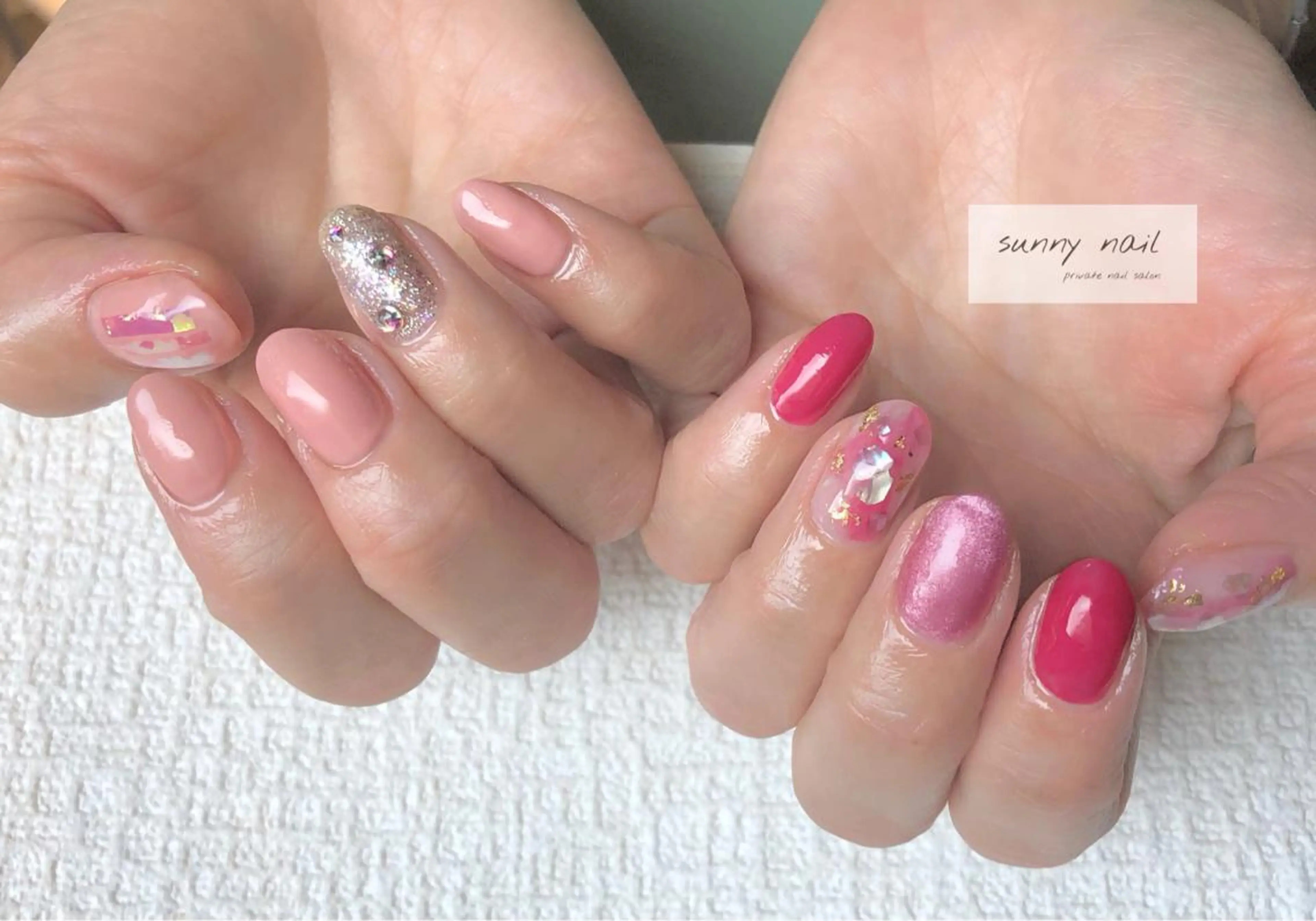 ネイル アートネイル カジュアル ジェルネイル マグネットネイル ニュアンスネイル sunny nailのネイルデザイン