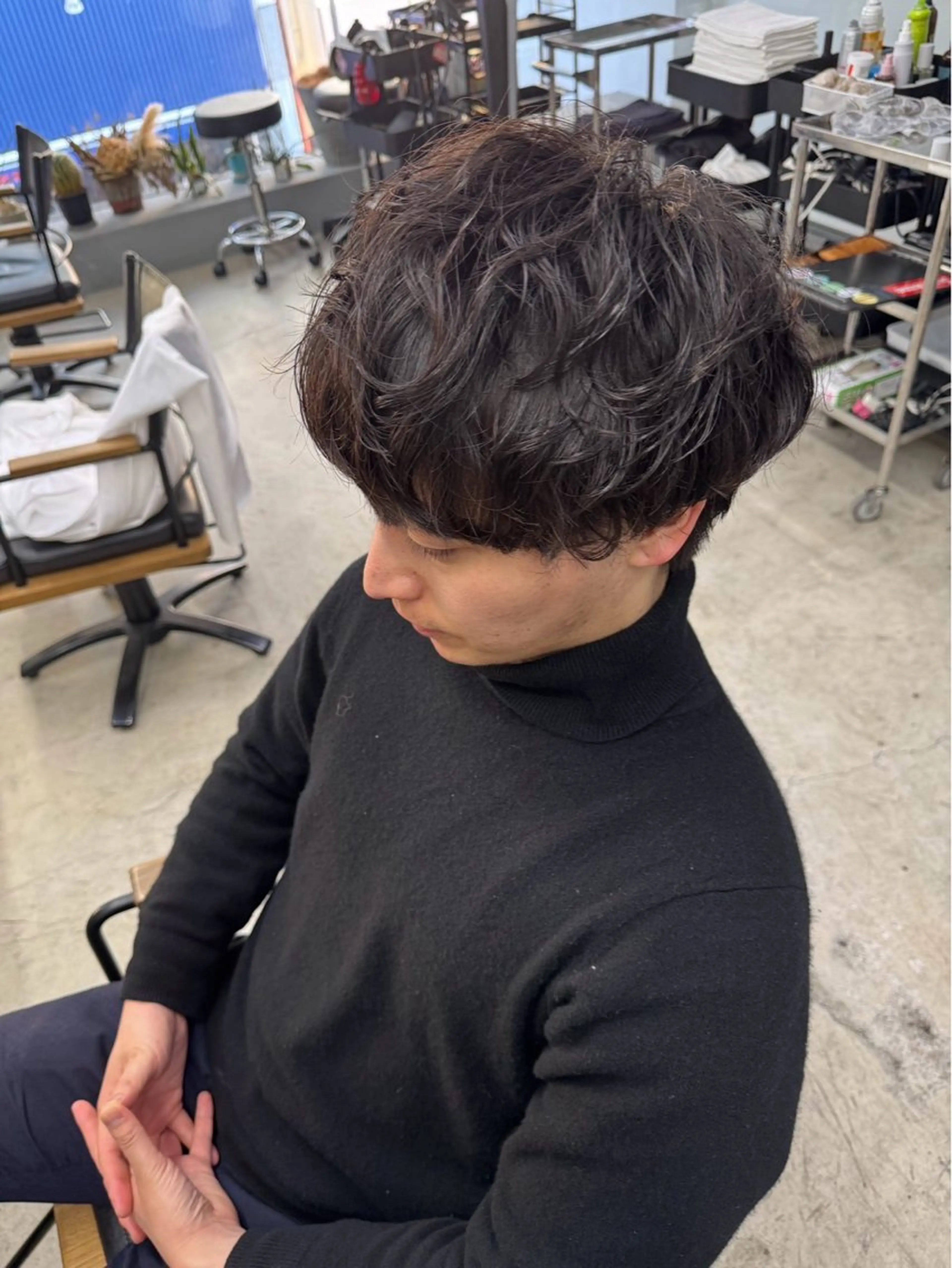 ショート パーマ メンズ カット パーマ メンズ専門サロン wokeのヘアスタイル