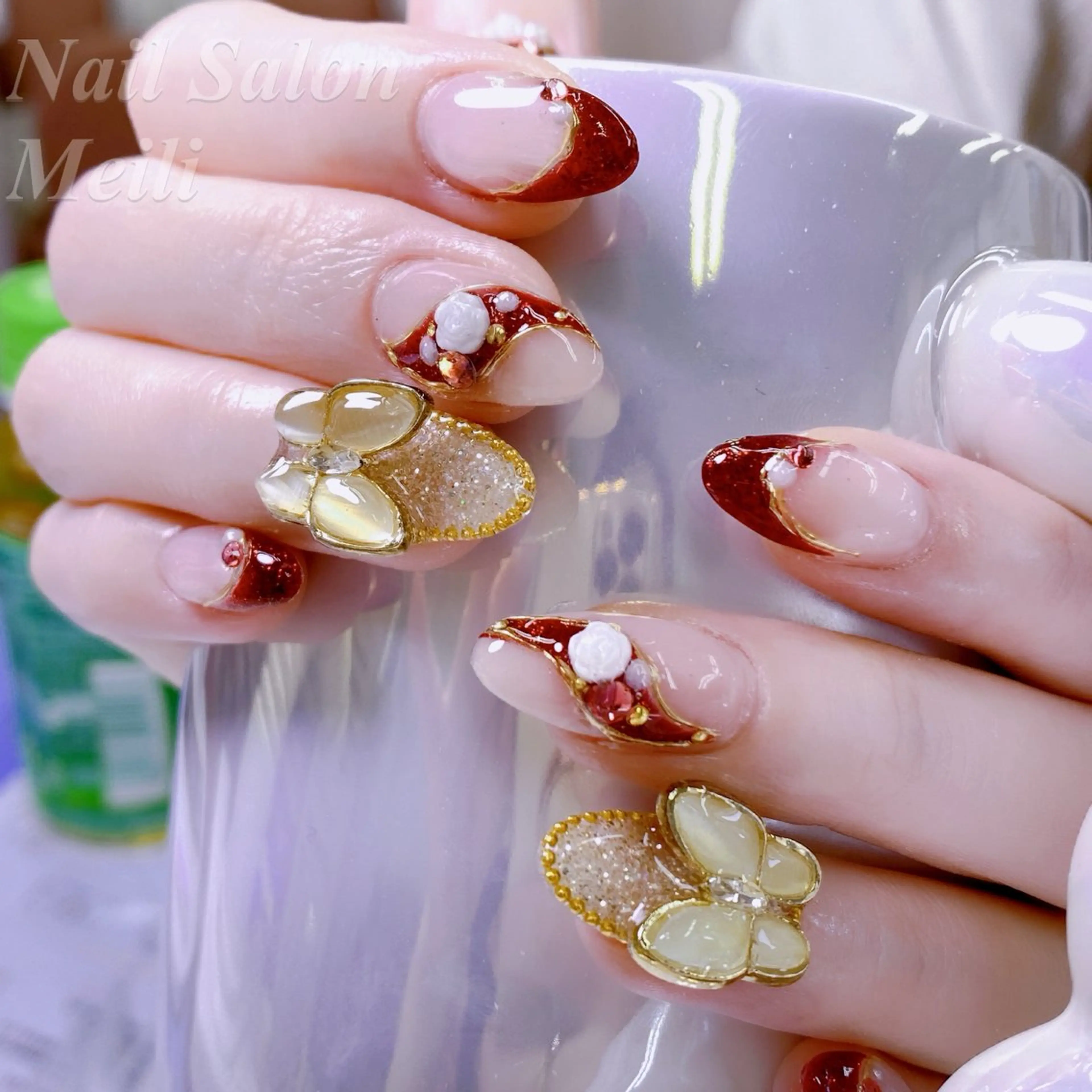 ネイル マグネットネイル 春ネイル NAILSALON MEILIのネイルデザイン