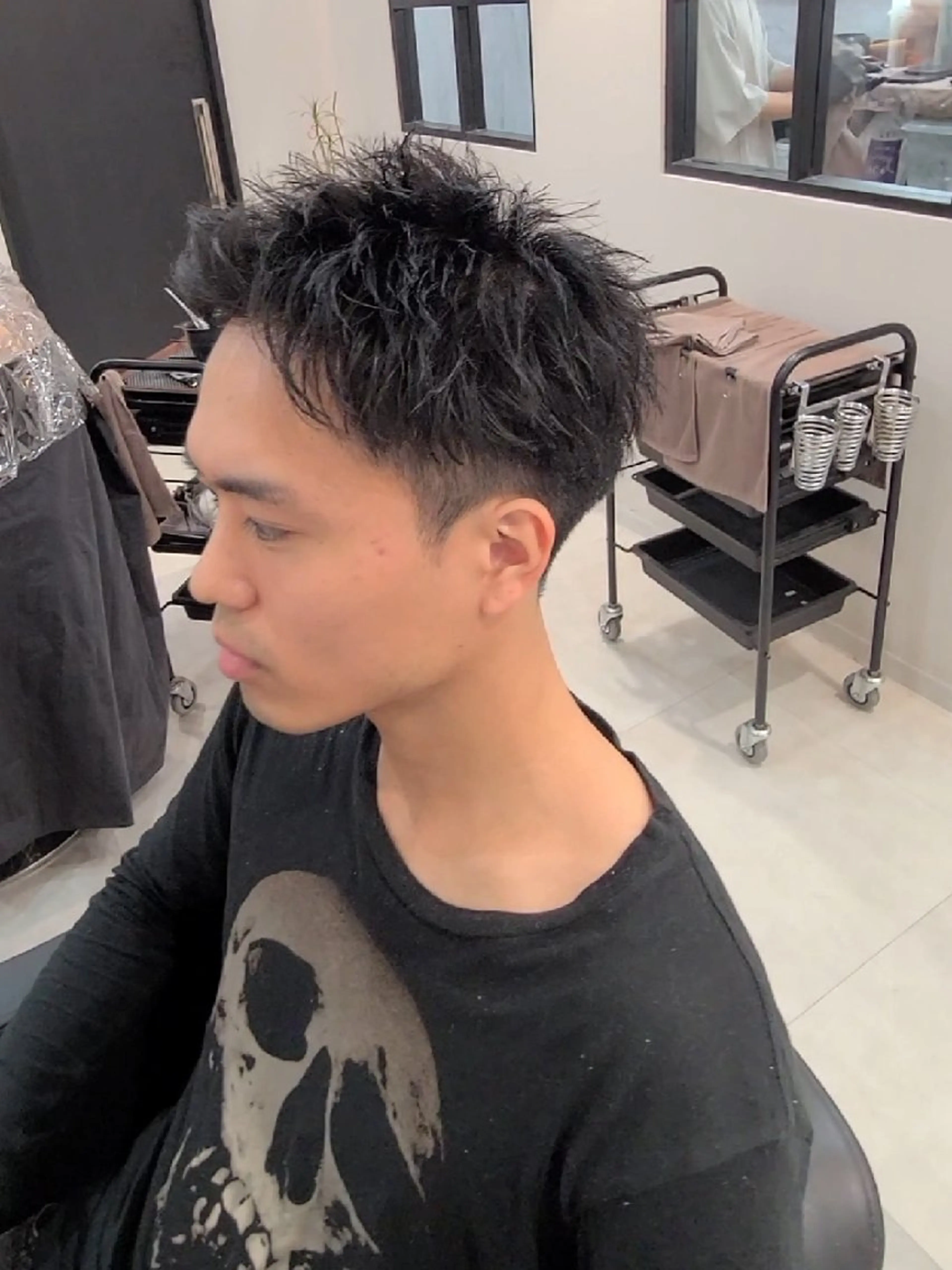 メンズ ショート スパイキーショート ショートヘア カット ヘアセット Lapis 名古屋駅前店所属・LEN名古屋/パーマ 海外ヘア/メンズ特化のヘアスタイル