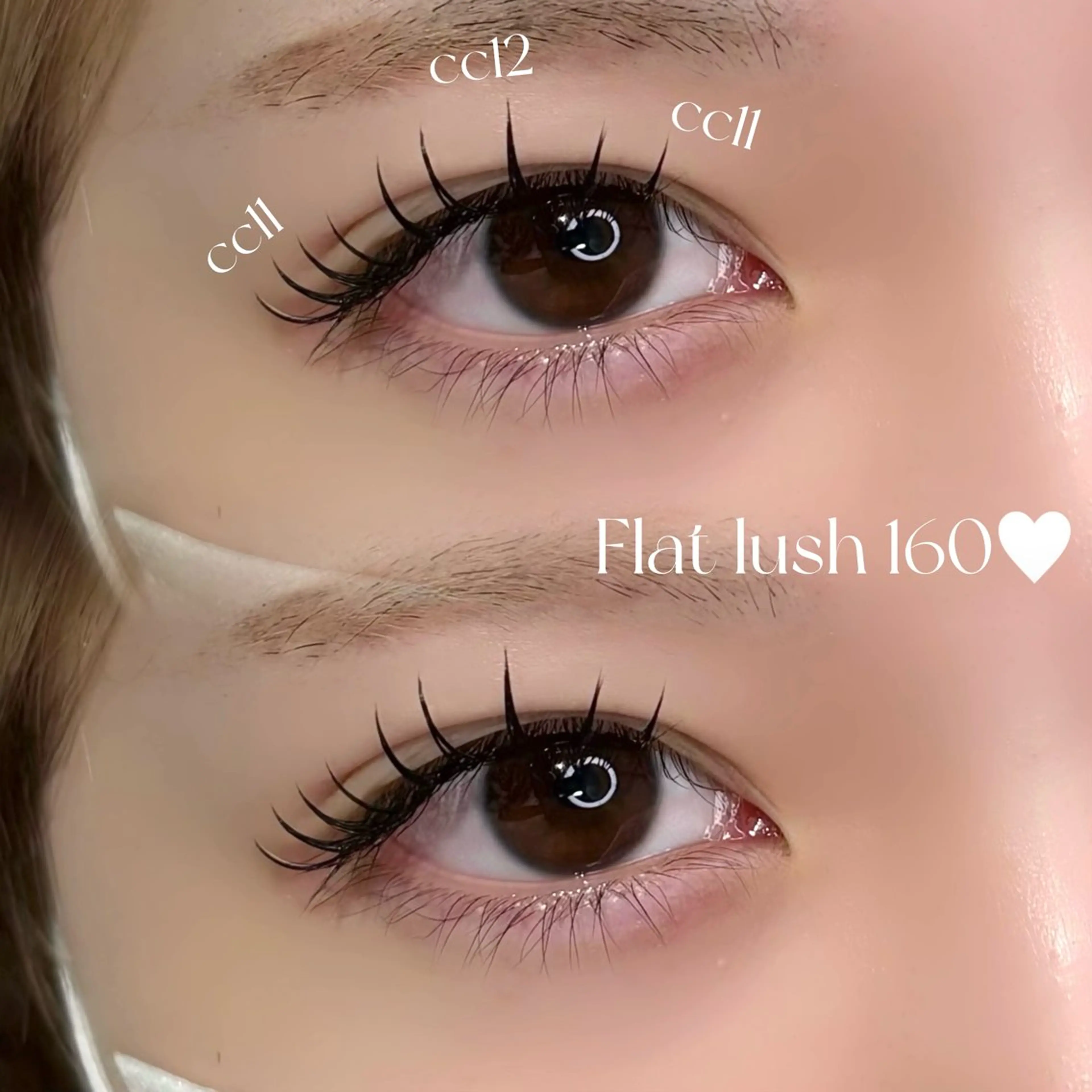 【1月平日限定】まつエクモデル♡フラットラッシュ160本🎀束感コーティング仕上げ✨の写真