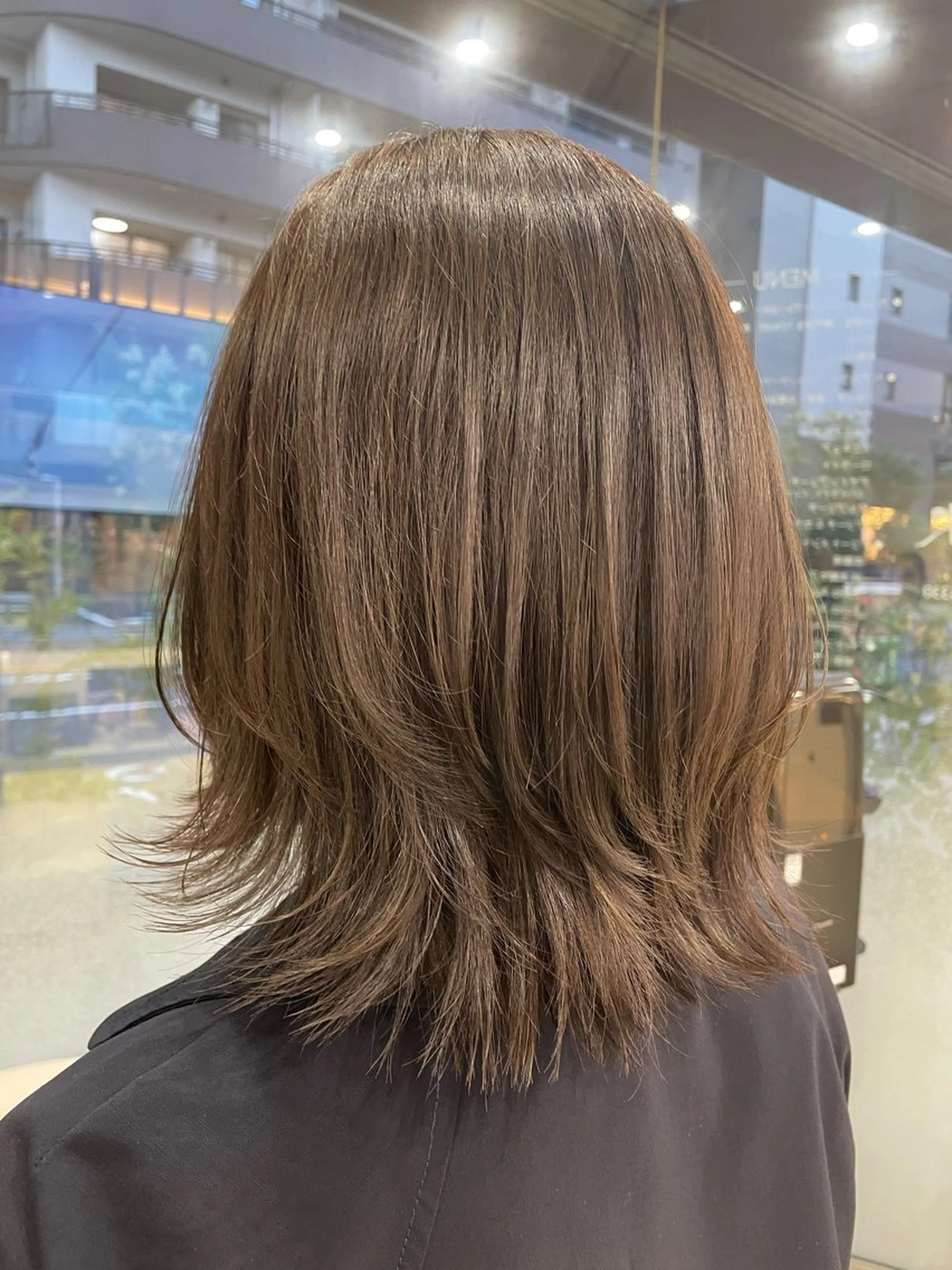 ミディアム カラー ハイライトカラー ハイライト レイヤーカット カット ヘアカラー 田野倉NEXT店 美髪ニストのヘアスタイル