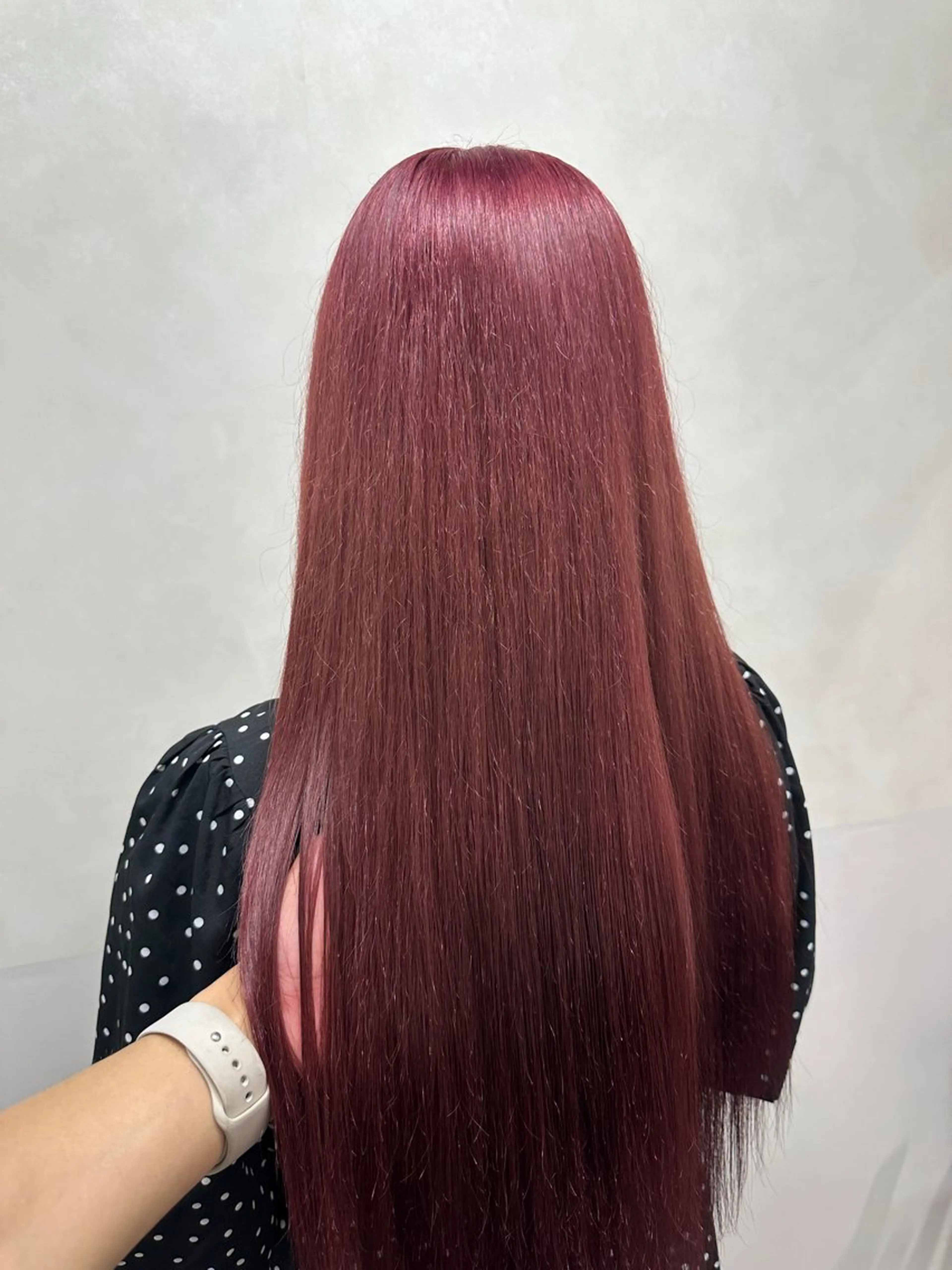 ロング カラー ハイトーン/ 縮毛矯正のヘアスタイル