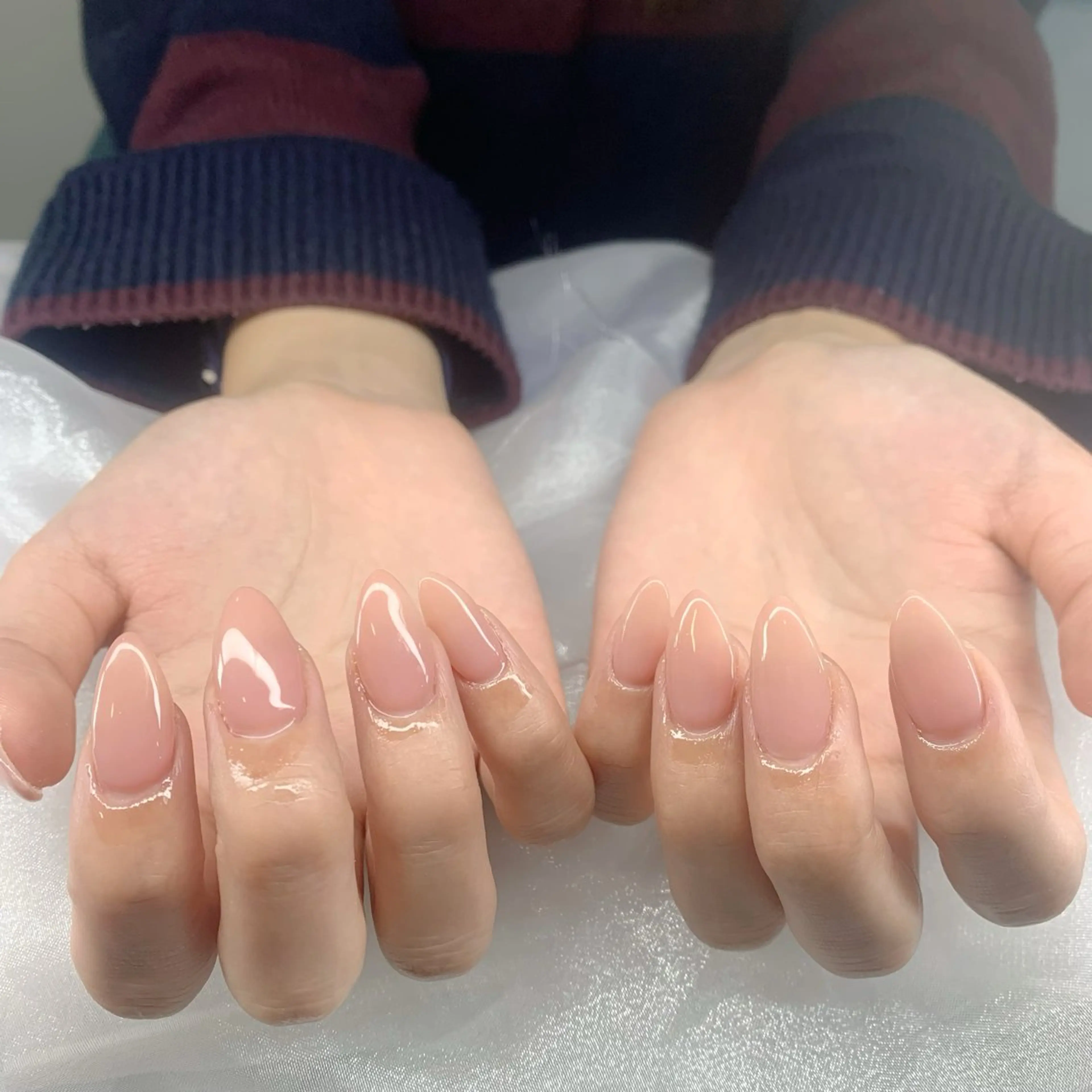 ネイル アートネイル クリアネイル フレンチネイル ガーリー キラキラネイル ハンドネイル モリ アユミのネイルデザイン