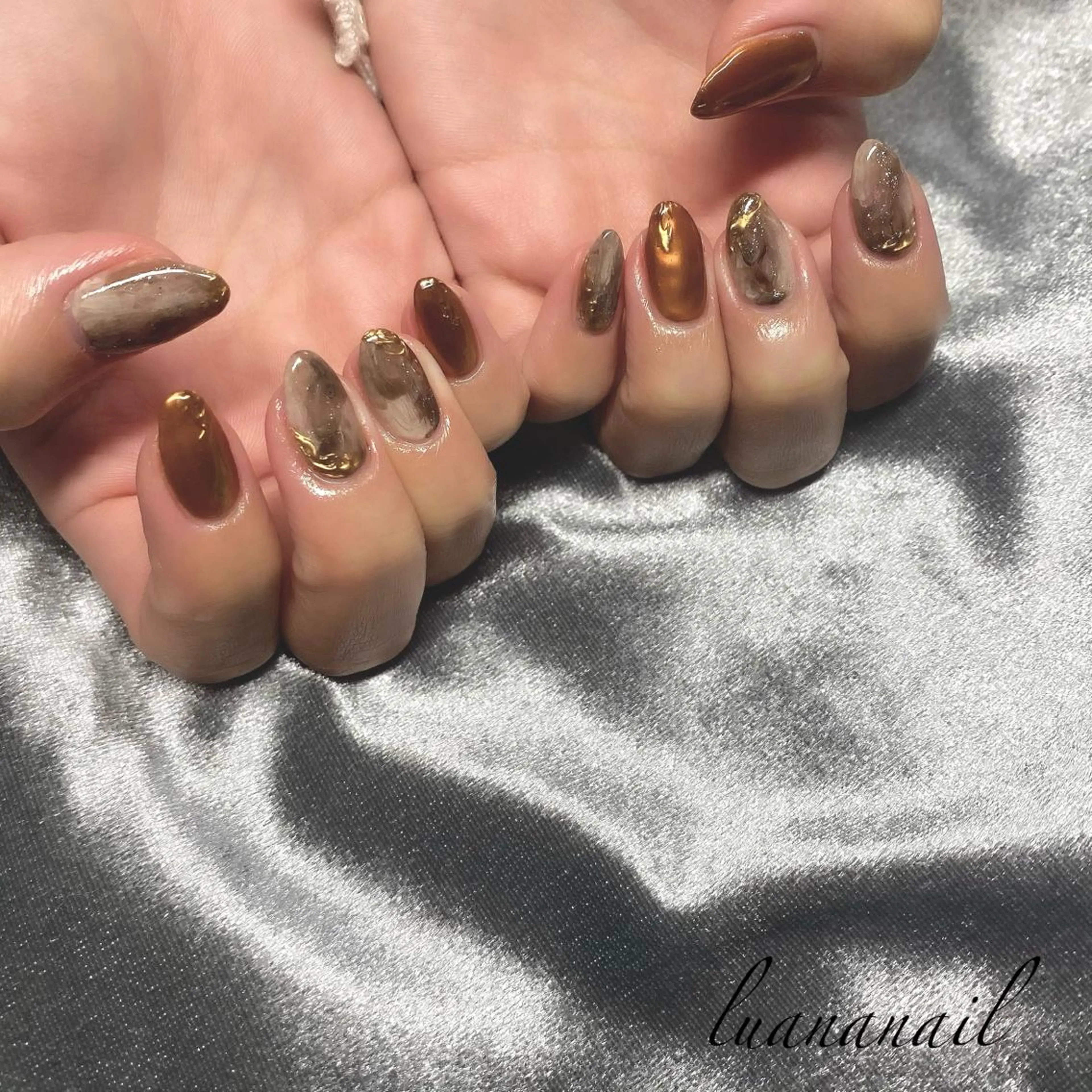 ネイル ミラーネイル ハンドネイル luana nailのネイルデザイン