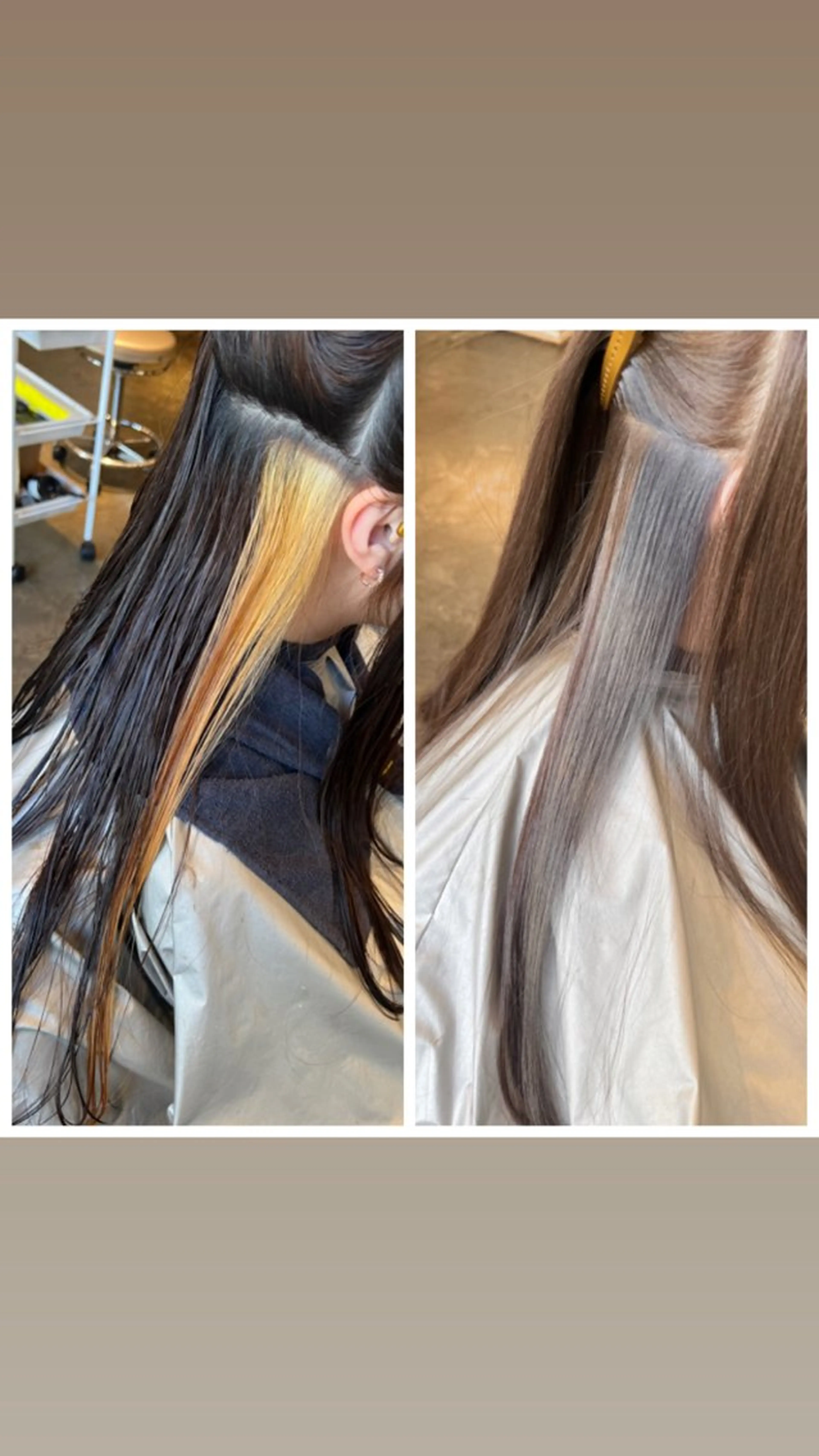 ロング カット ヘアカラー トリートメント ハイライト/インナー /ブリーチ/レイヤーのヘアスタイル