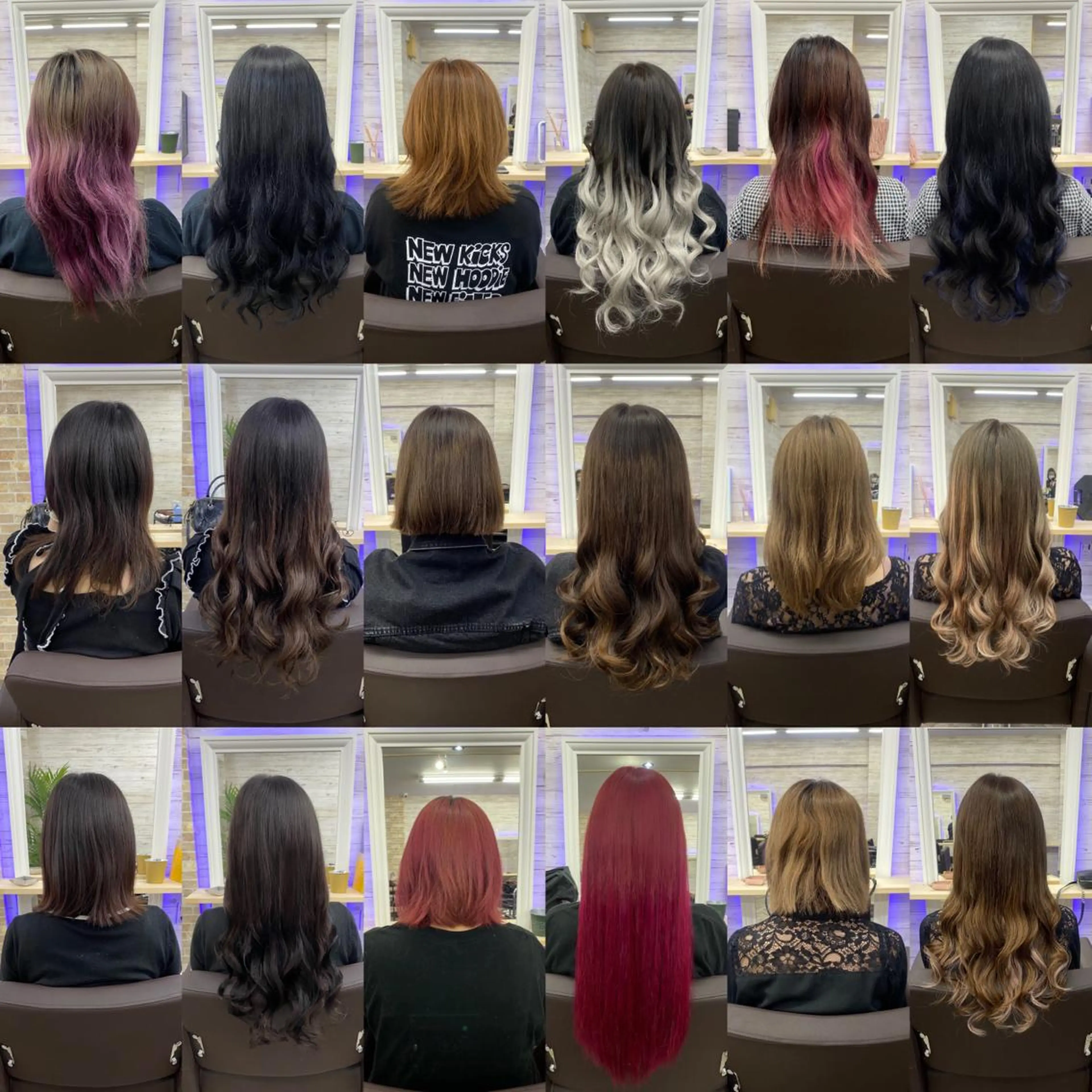 セミロング カラー ヘアアレンジ ショートボブ 編み込みエクステ シールエクステ セミロングパーマ バレイヤージュ LAVENDIA Azabu所属・LAVENDIA 初音のヘアスタイル