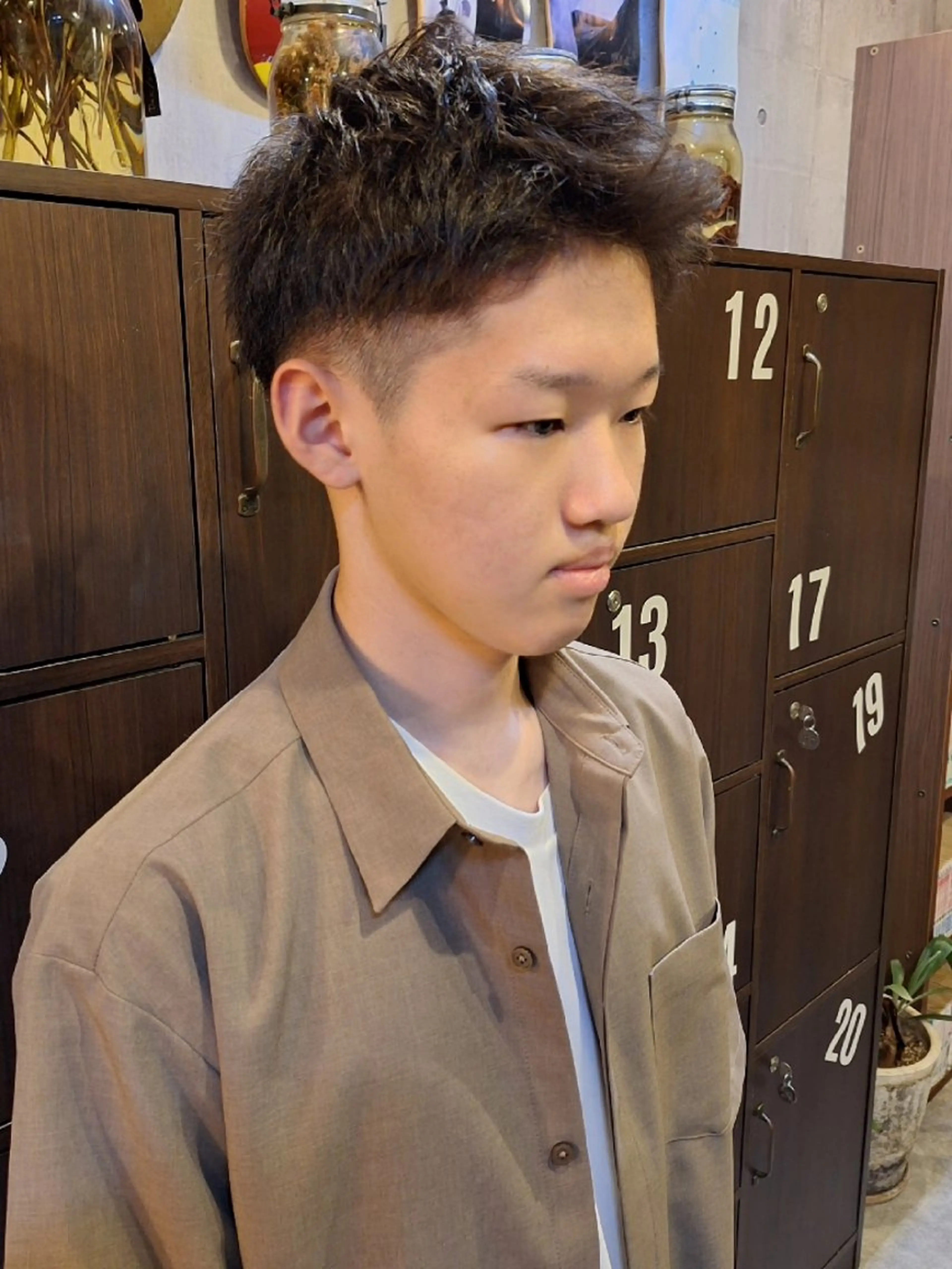 ショート メンズ アップバング ショートヘア 船引 竜将のヘアスタイル