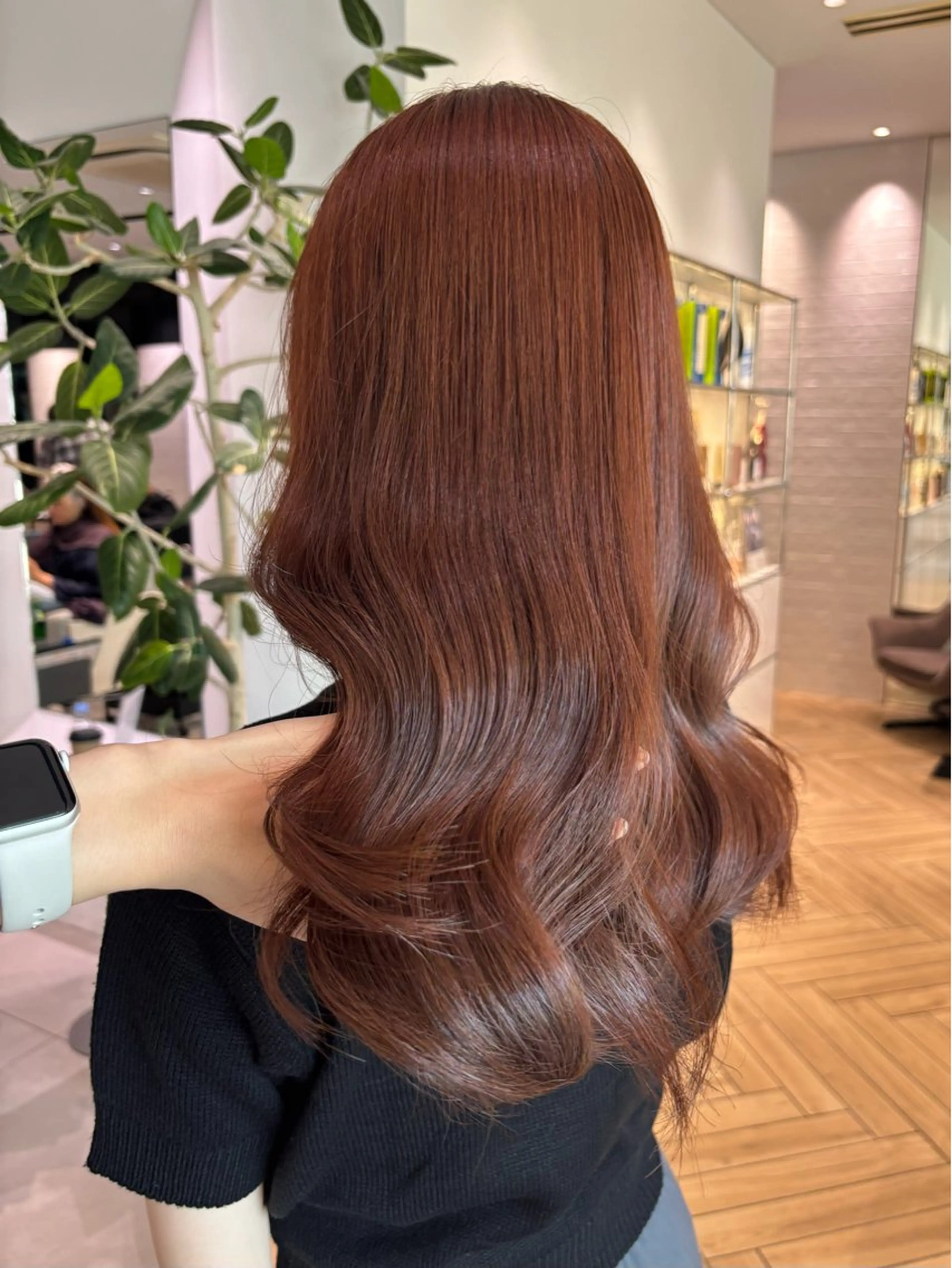 セミロング カラー ブリーチ ブラウンカラー ブリーチなしカラー オレンジ オレンジブラウン カット ヘアカラー トリートメント 銀座/髪質改善/韓国 カラー🍓原田侑依のヘアスタイル