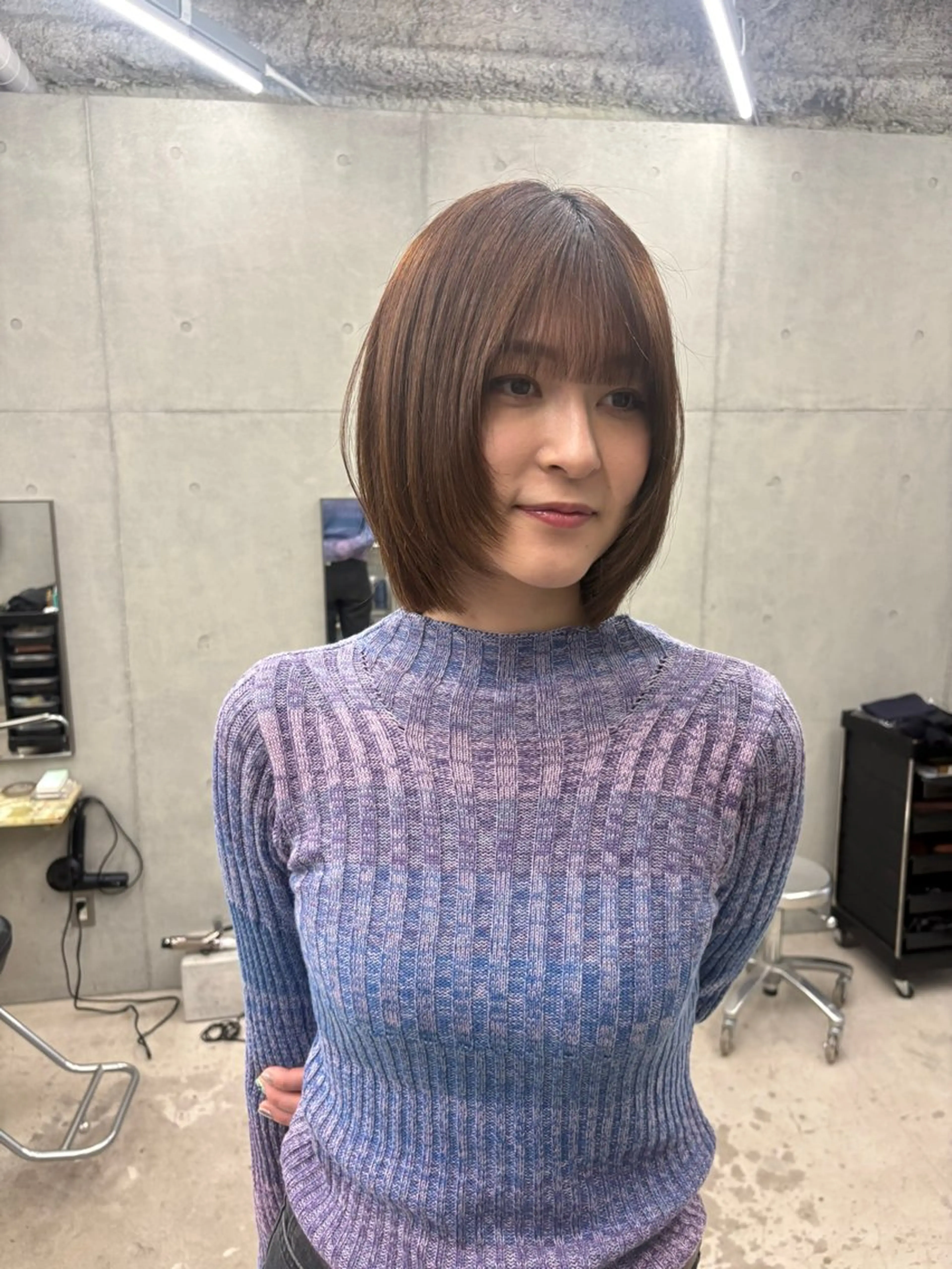 ショート ボブレイヤー ボブ レイヤーカット blink所属・暖色/ブラウン/ 透明感/ゆうかのヘアスタイル