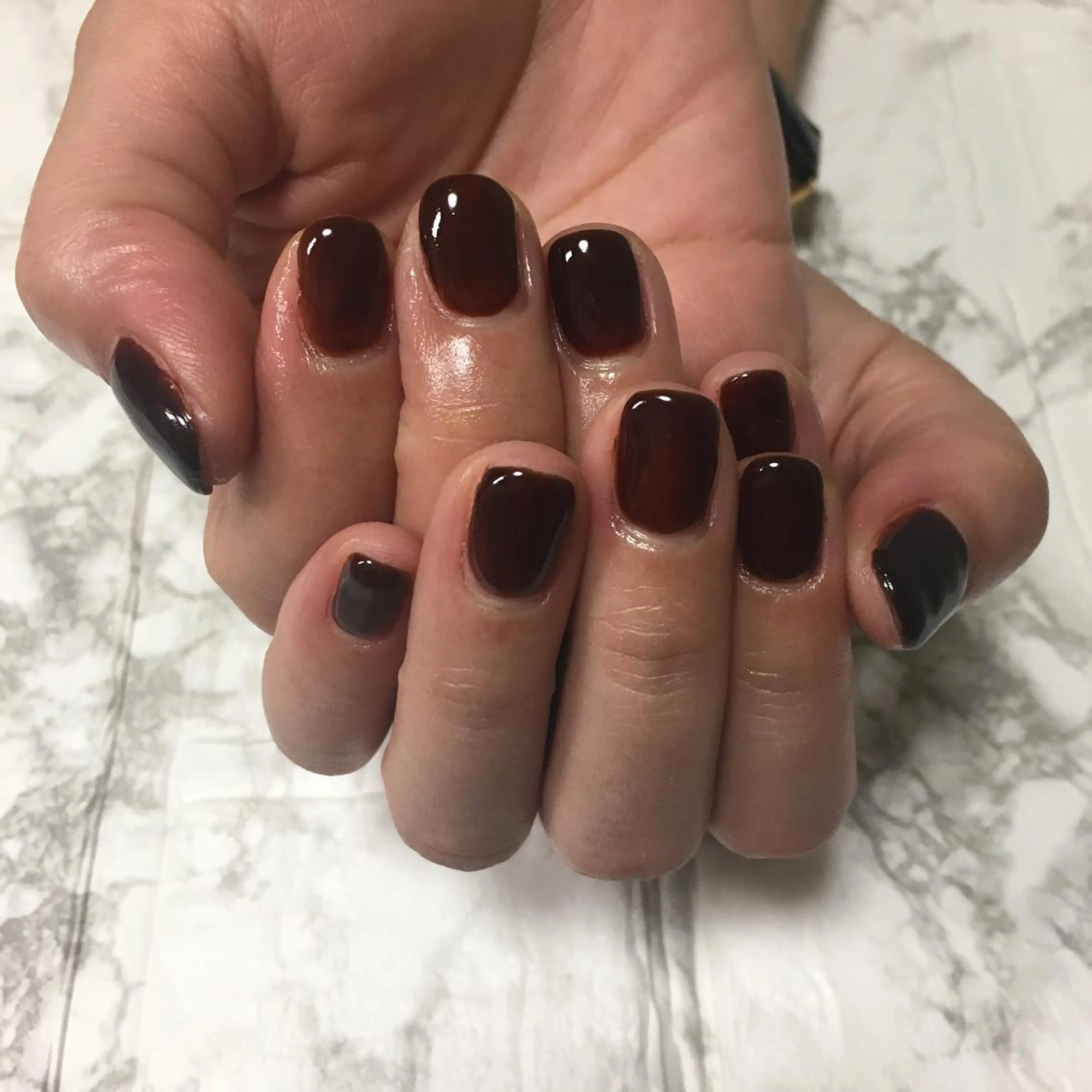 ネイル ワンカラーネイル ハンドネイル 自爪育成/深爪矯正 mikiのネイルデザイン