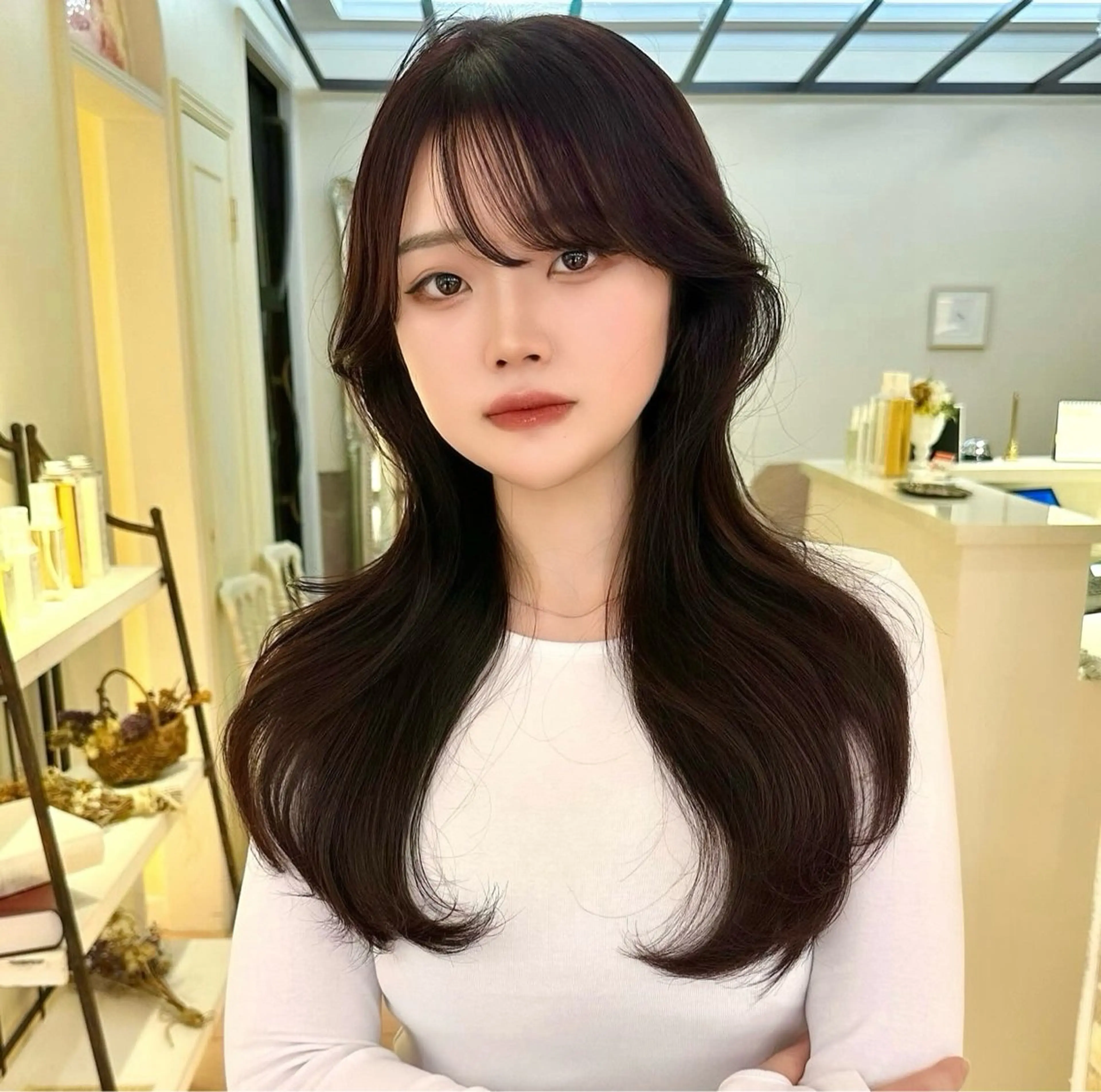 ロング カラー ブラウンカラー ピンクカラー ピンクブラウン レイヤーカット カット ヘアカラー トリートメント ヘッドスパ 韓国風/美髪/透明感 hiroのヘアスタイル