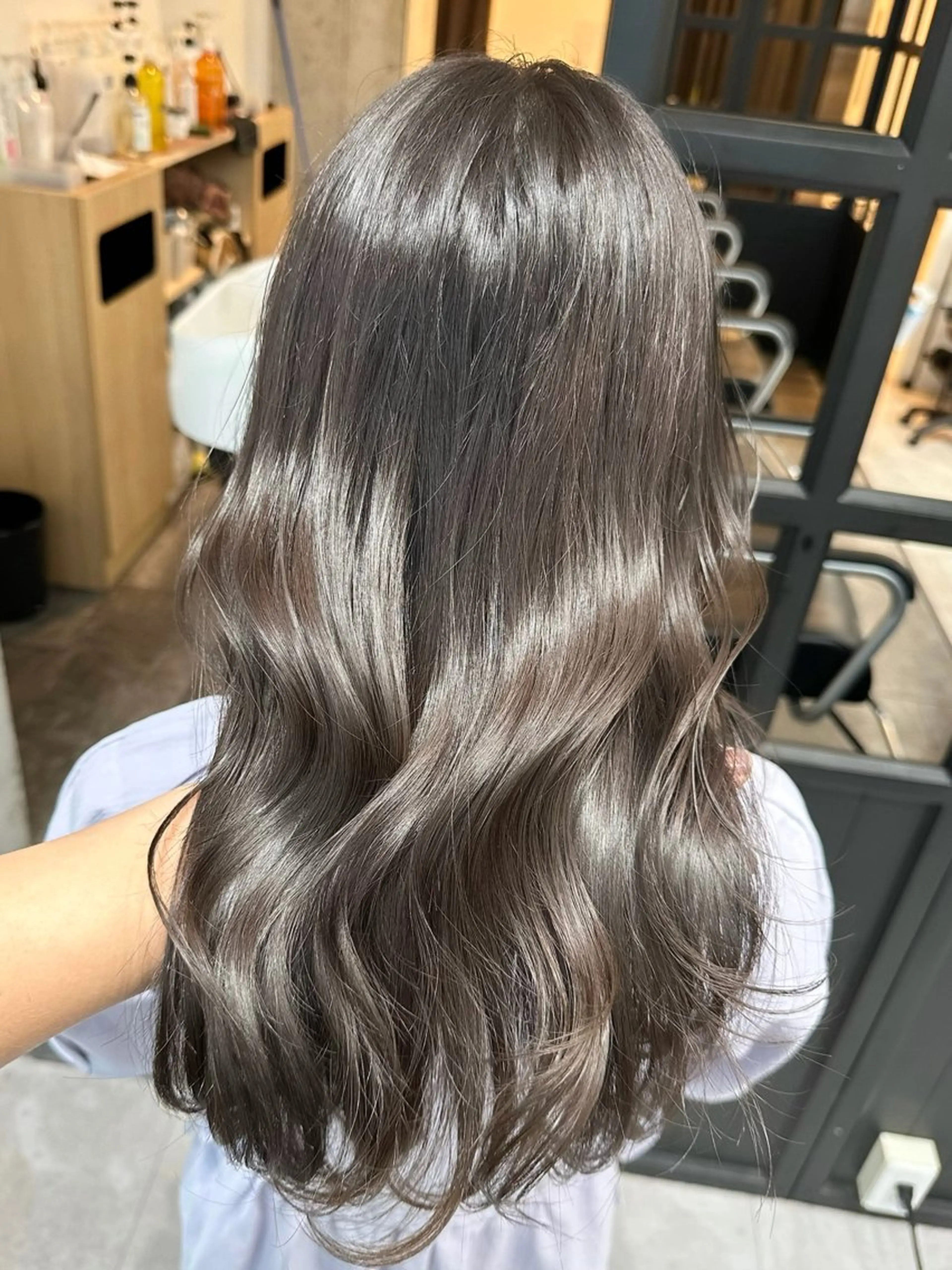 ミディアム カット ヘアカラー トリートメント ✨透明感カラー/縮毛 恵比寿HAYATO✨のヘアスタイル