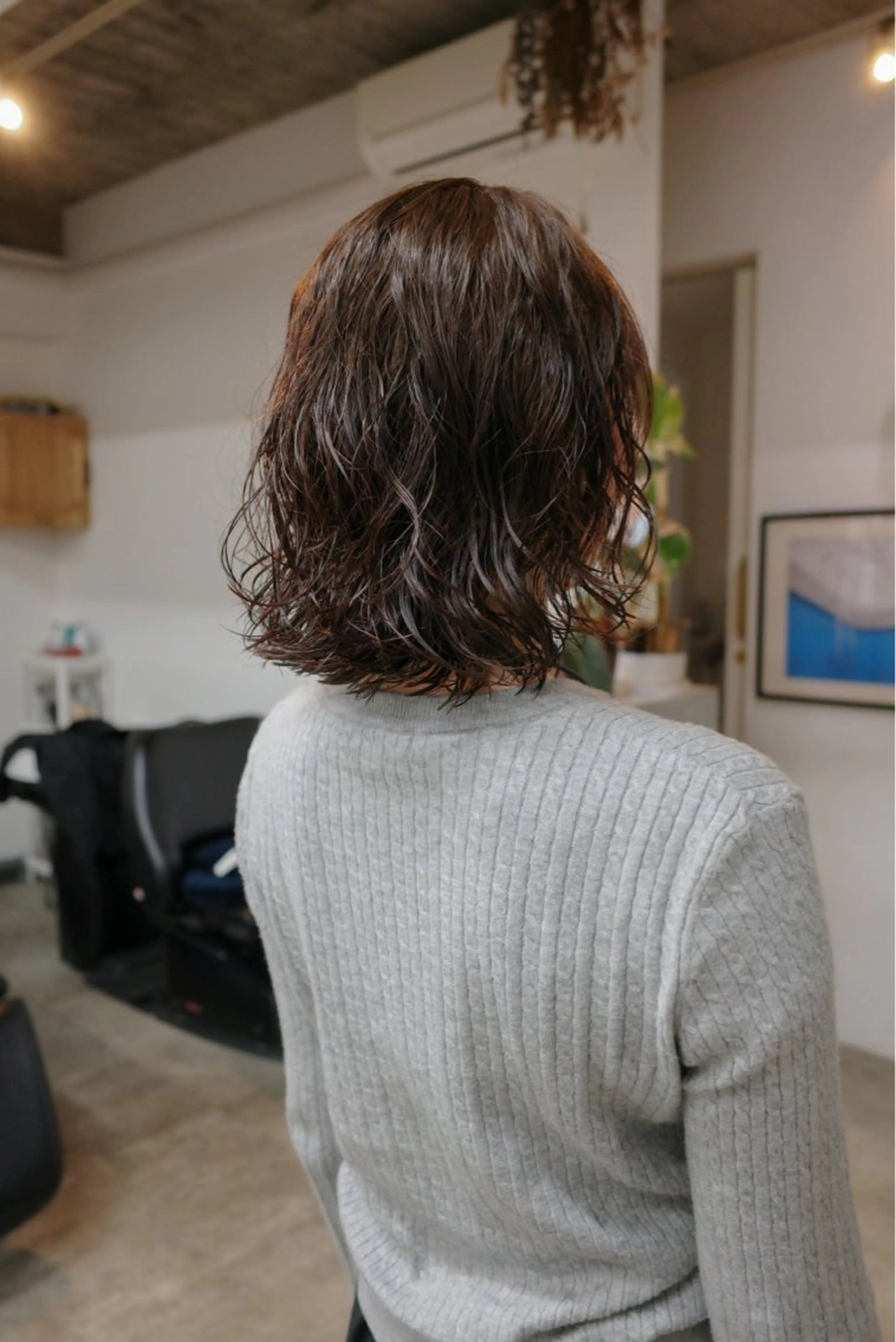 ミディアム パーマ ボブレイヤー ミディアムパーマ ボブ レイヤーカット ニュアンスパーマ カット パーマ トリートメント palve/レイヤー /パーマ/熊谷翔のヘアスタイル