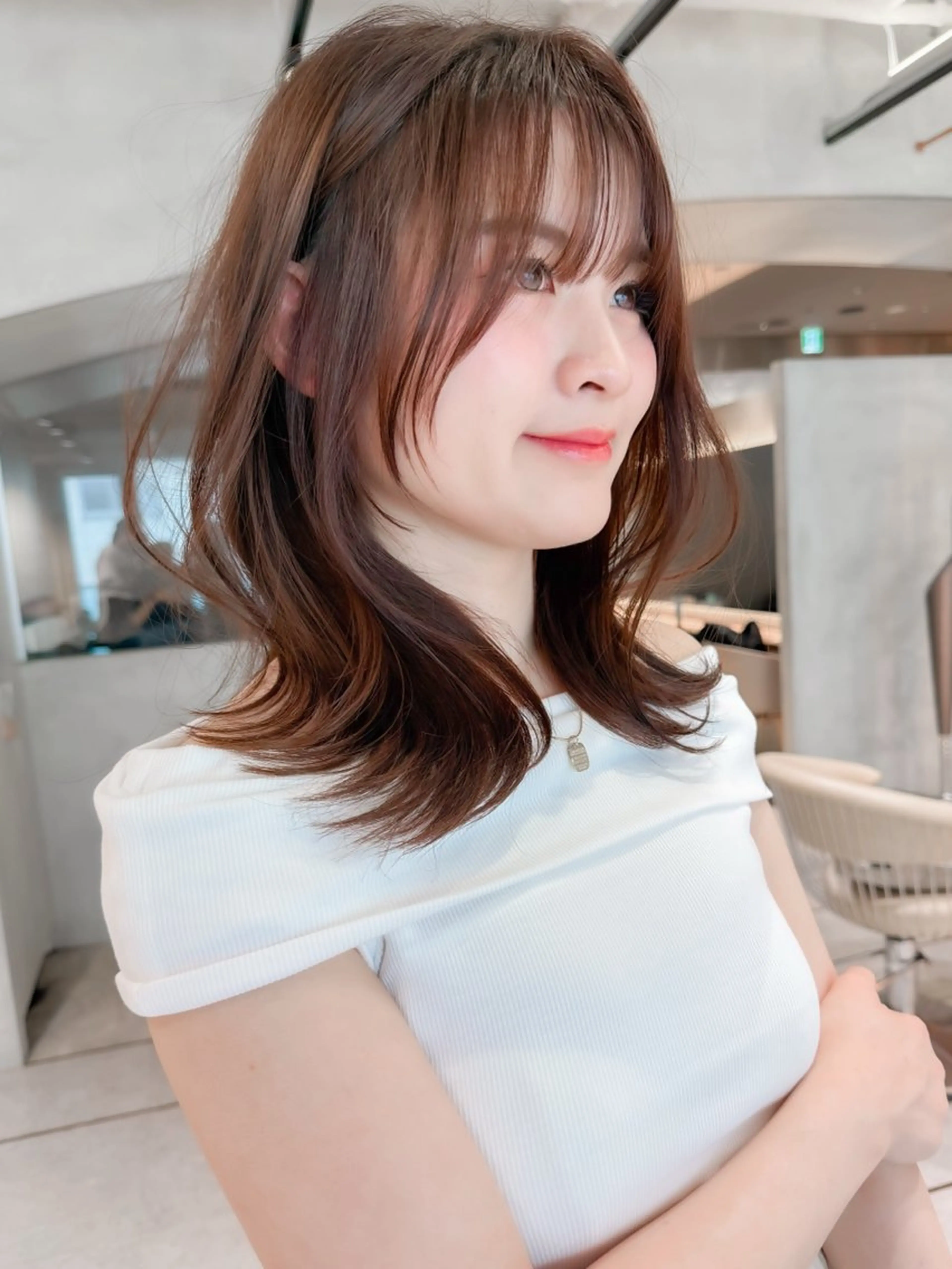 ミディアム カラー カット ヘアカラー トリートメント ボブ/ショート/ 縮毛矯正⚜️工藤昴のヘアスタイル