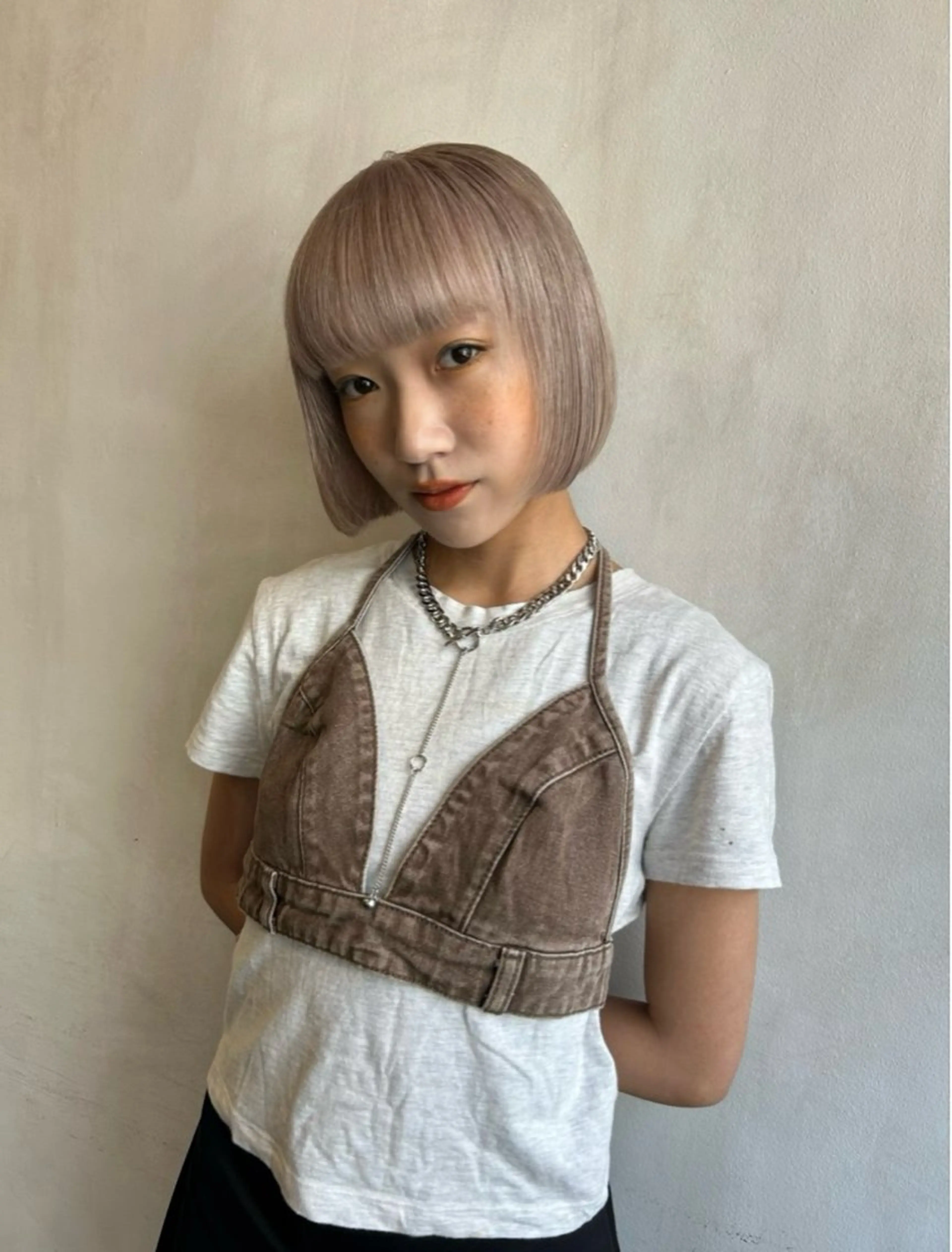 ショート ボブ ハイトーン/デザイン honokaのヘアスタイル