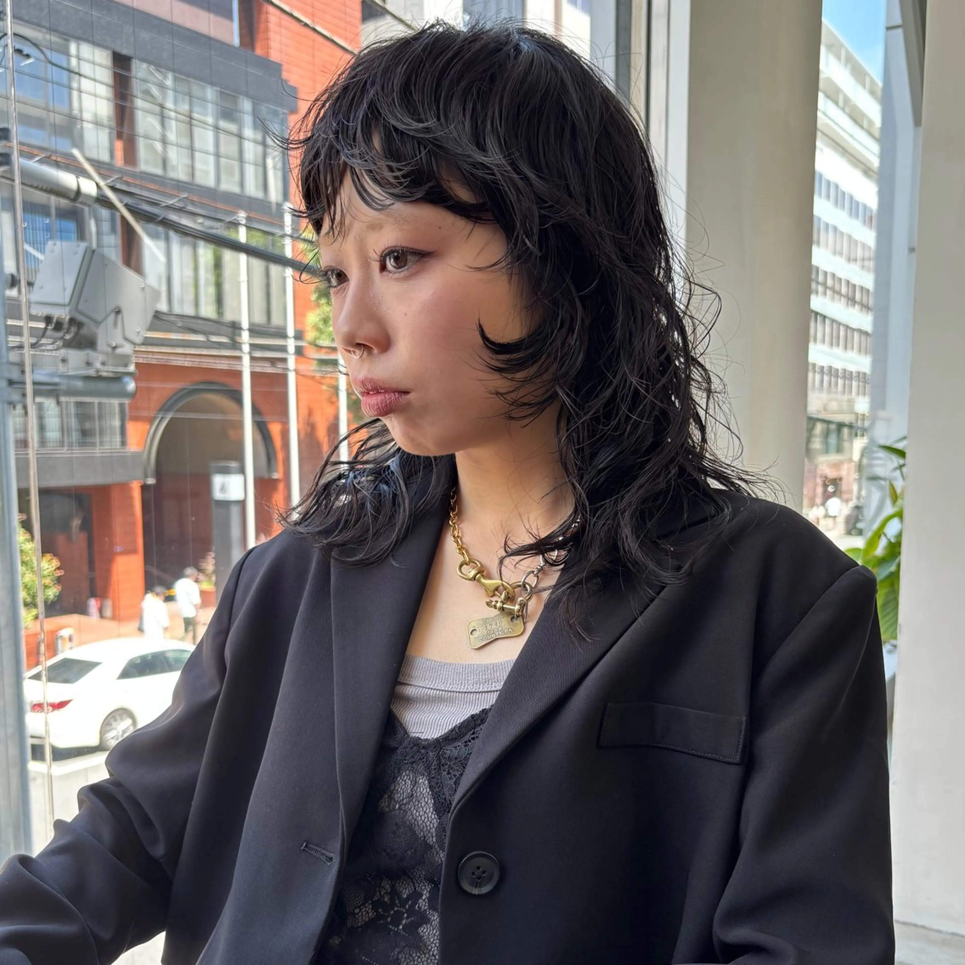 セミロング カット パーマ カジュアルパーマ/ 似合わせヘア/ショウのヘアスタイル