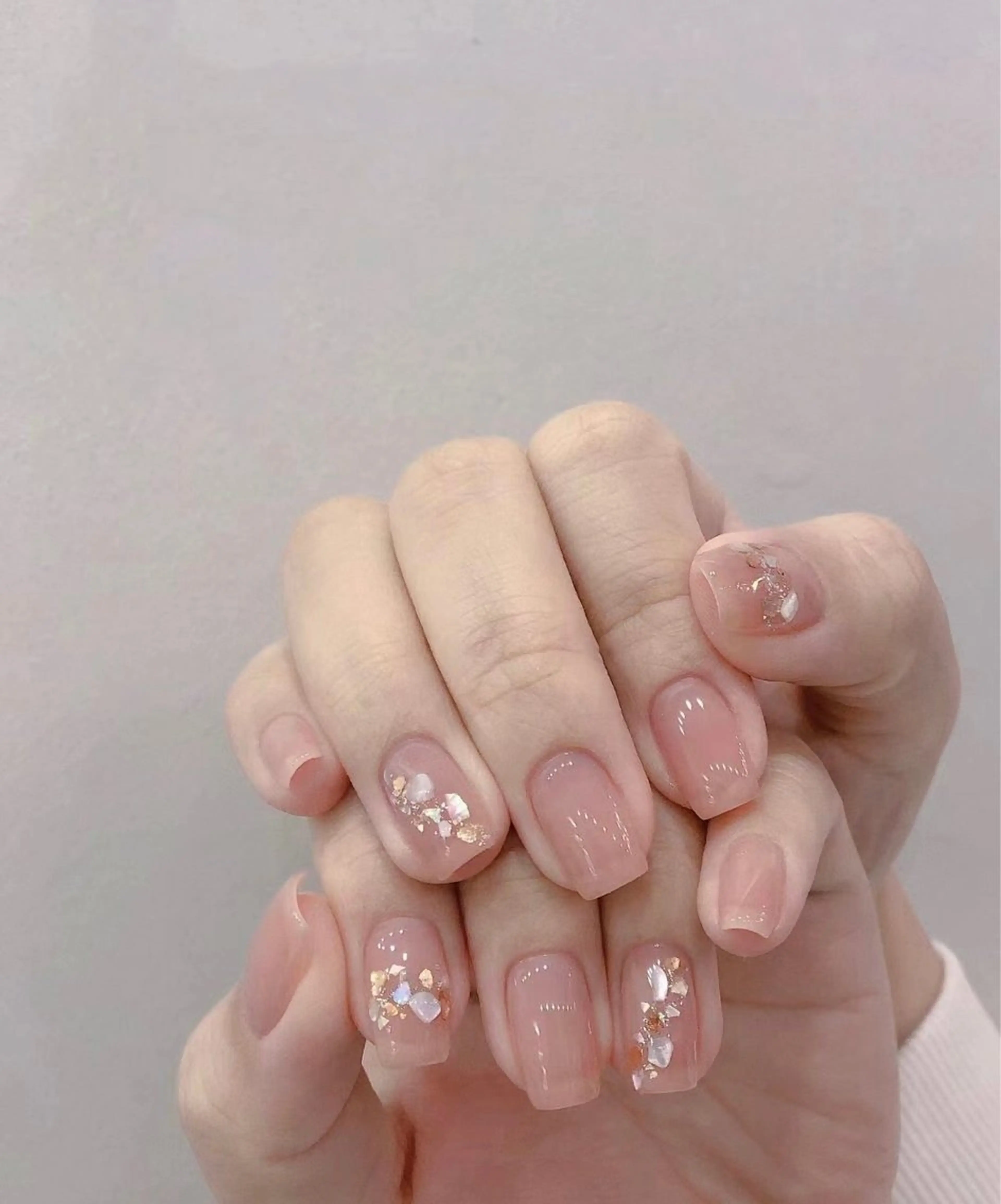 ネイル ジェルネイル ハート 韓国ネイル ニュアンスネイル パラジェル ハンドネイル Nikoネイルサロン 高田馬場店のネイルデザイン