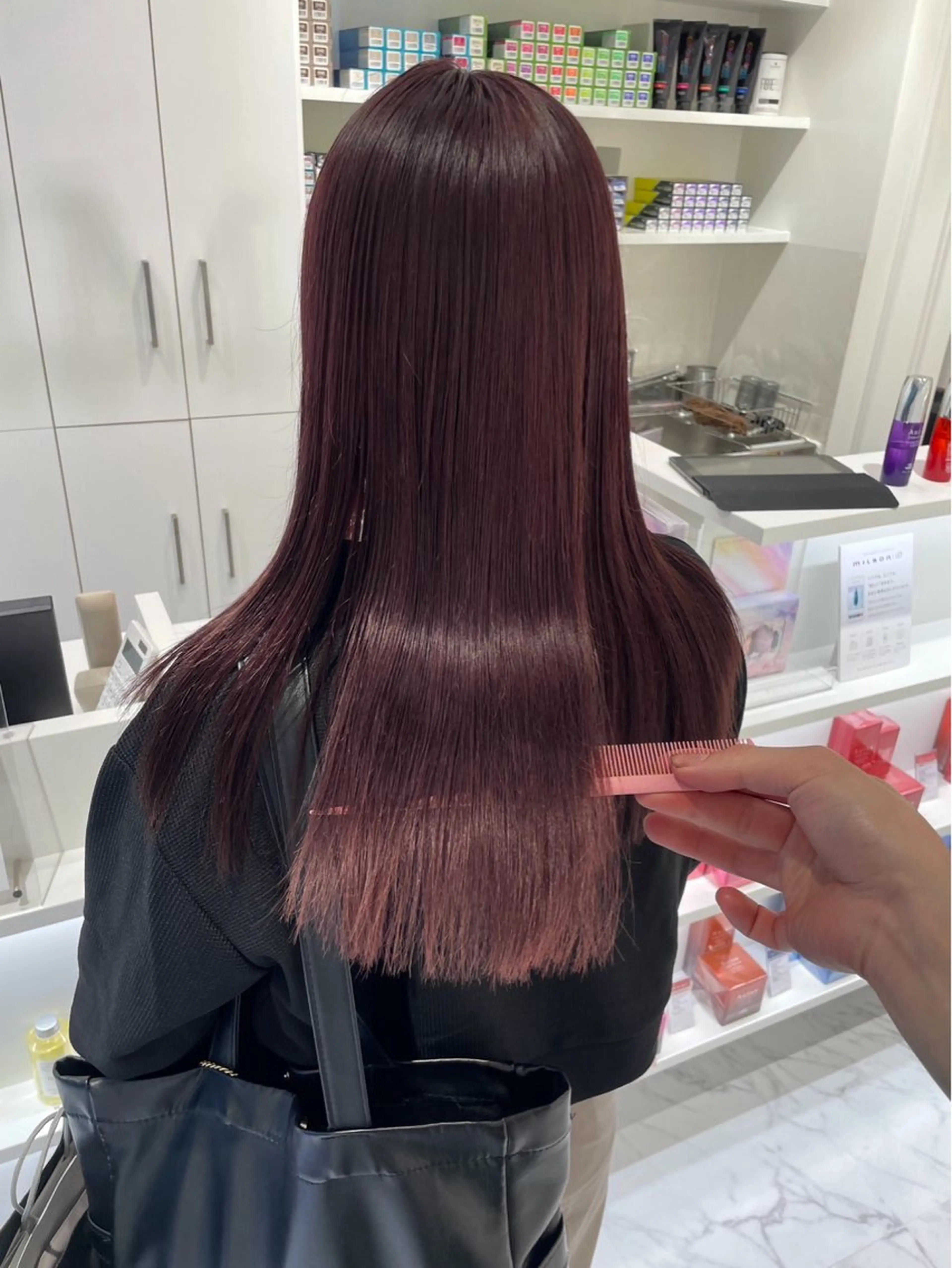 ロング カラー ヘアカラー トリートメント ParveMix🍀 藤原愛未のヘアスタイル