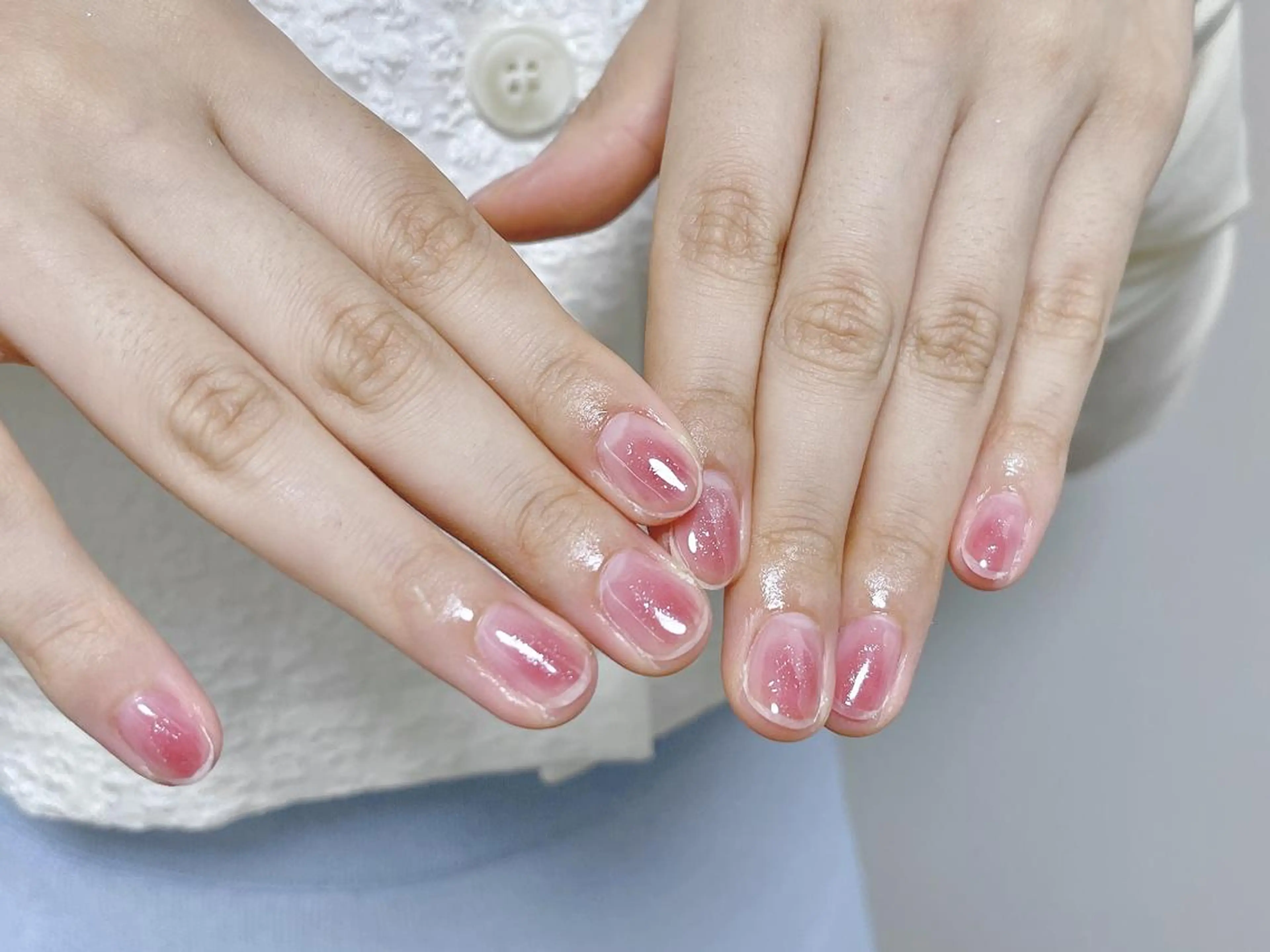 ネイル ki🍒🍒 ki ツルツルネイルのネイルデザイン