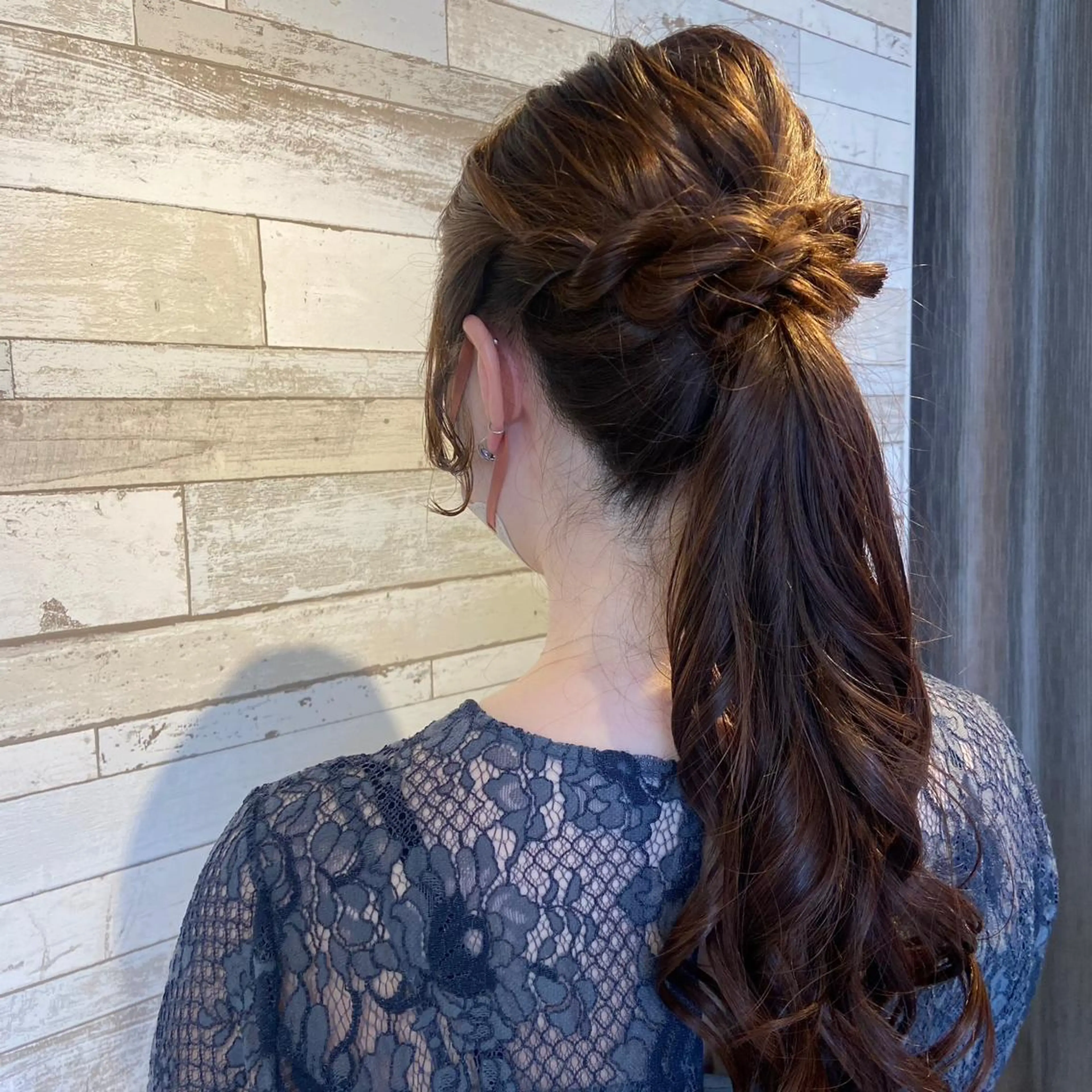 ロング カラー ヘアアレンジ ヘアセット ボブカット/アレンジ /さきのヘアスタイル