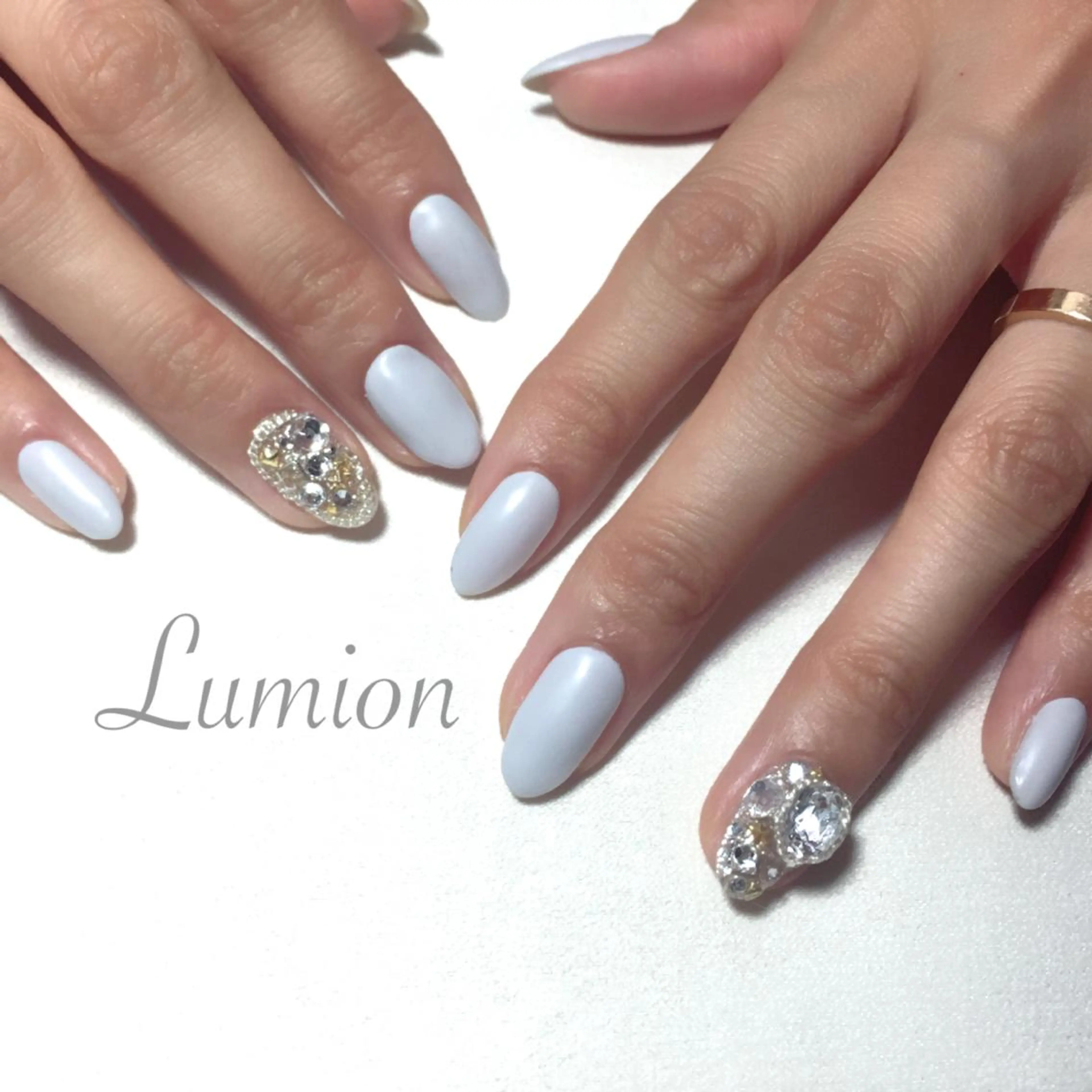 ネイル カジュアル キラキラネイル マットネイル ハンドネイル 菊地 美沙斗のネイルデザイン