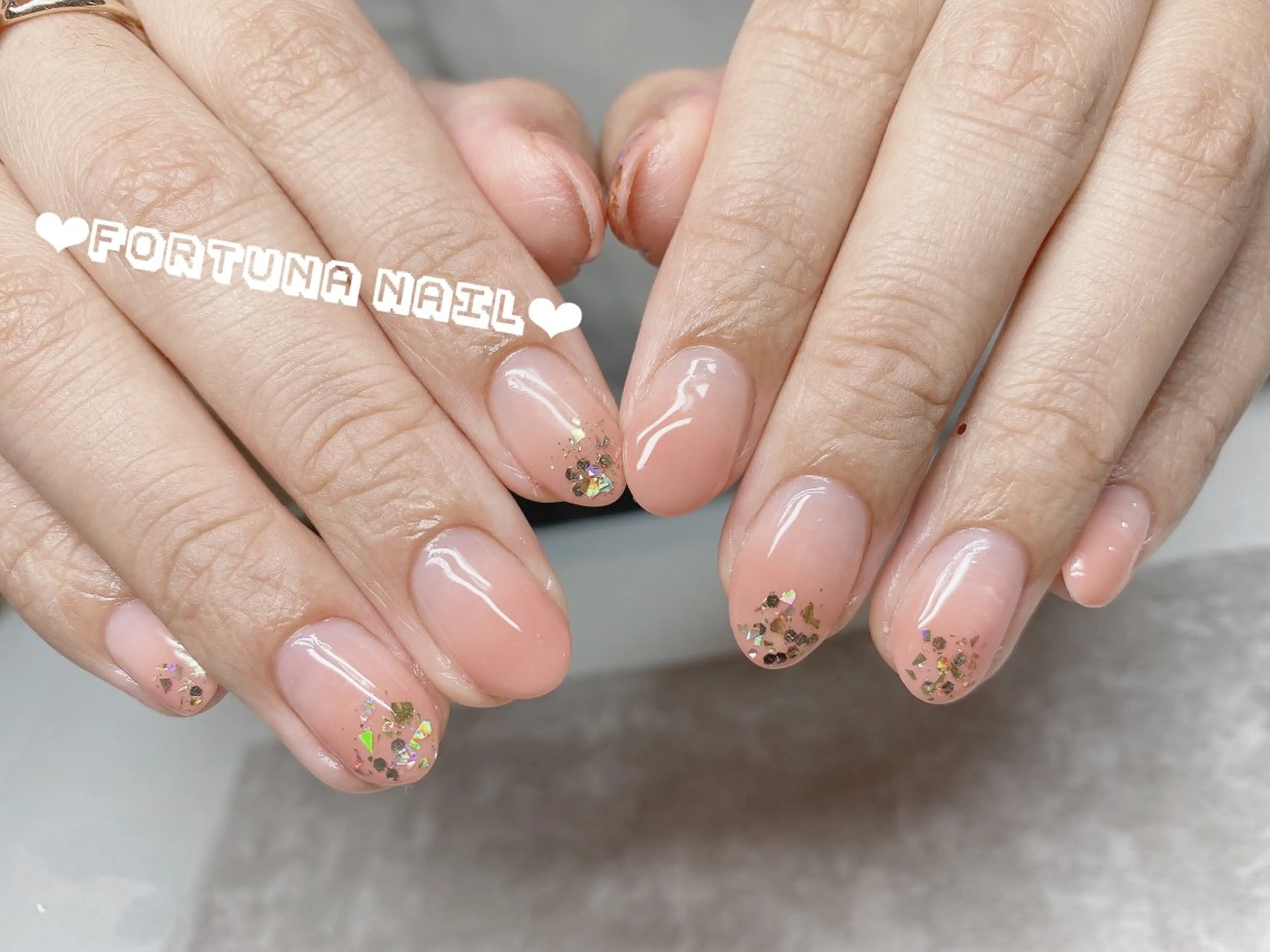 ショート ハンドネイル ハンドケア Nail •Head スパFortunaのネイルデザイン