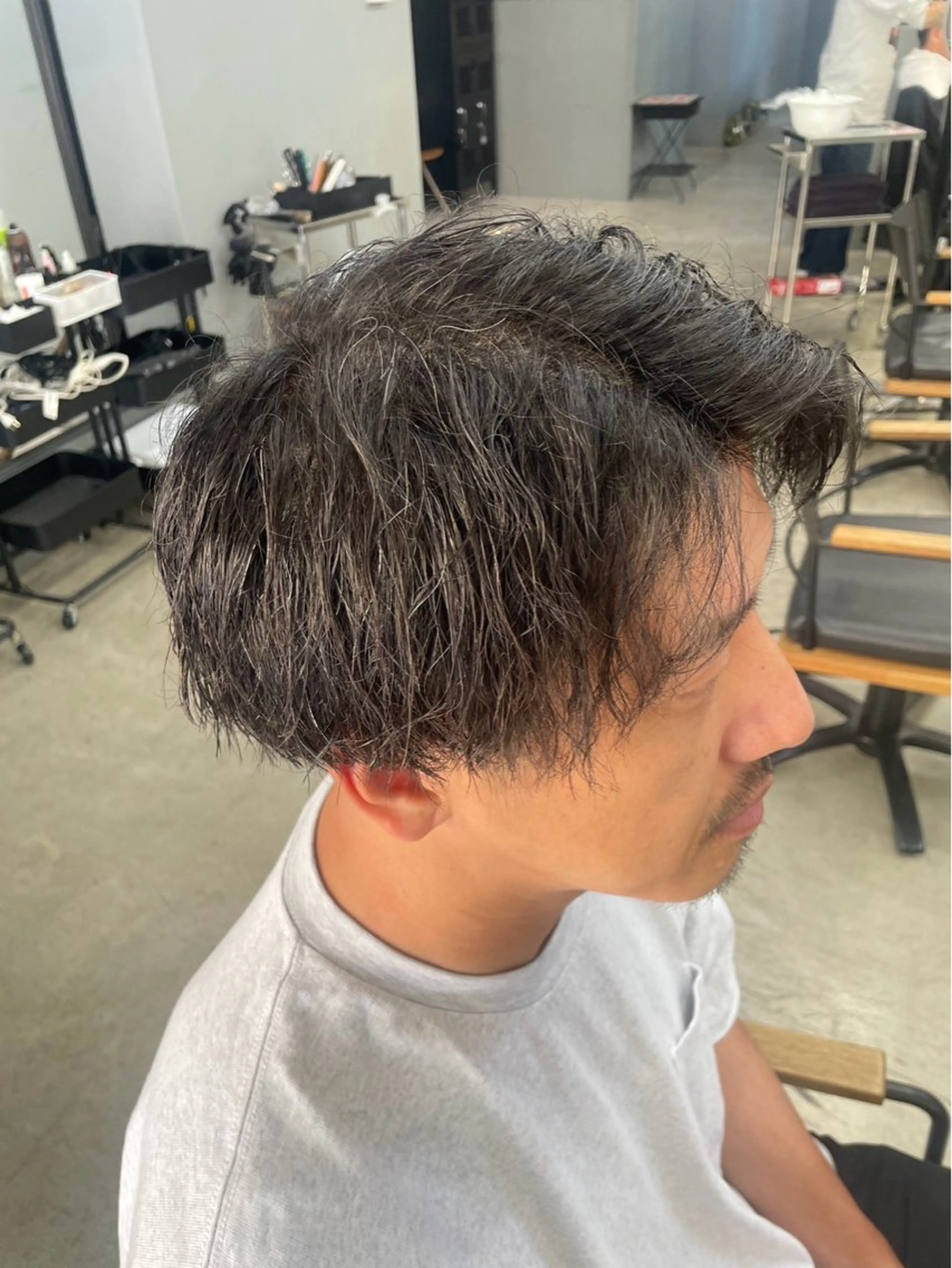 ショート パーマ メンズ カット パーマ メンズ専門サロン wokeのヘアスタイル