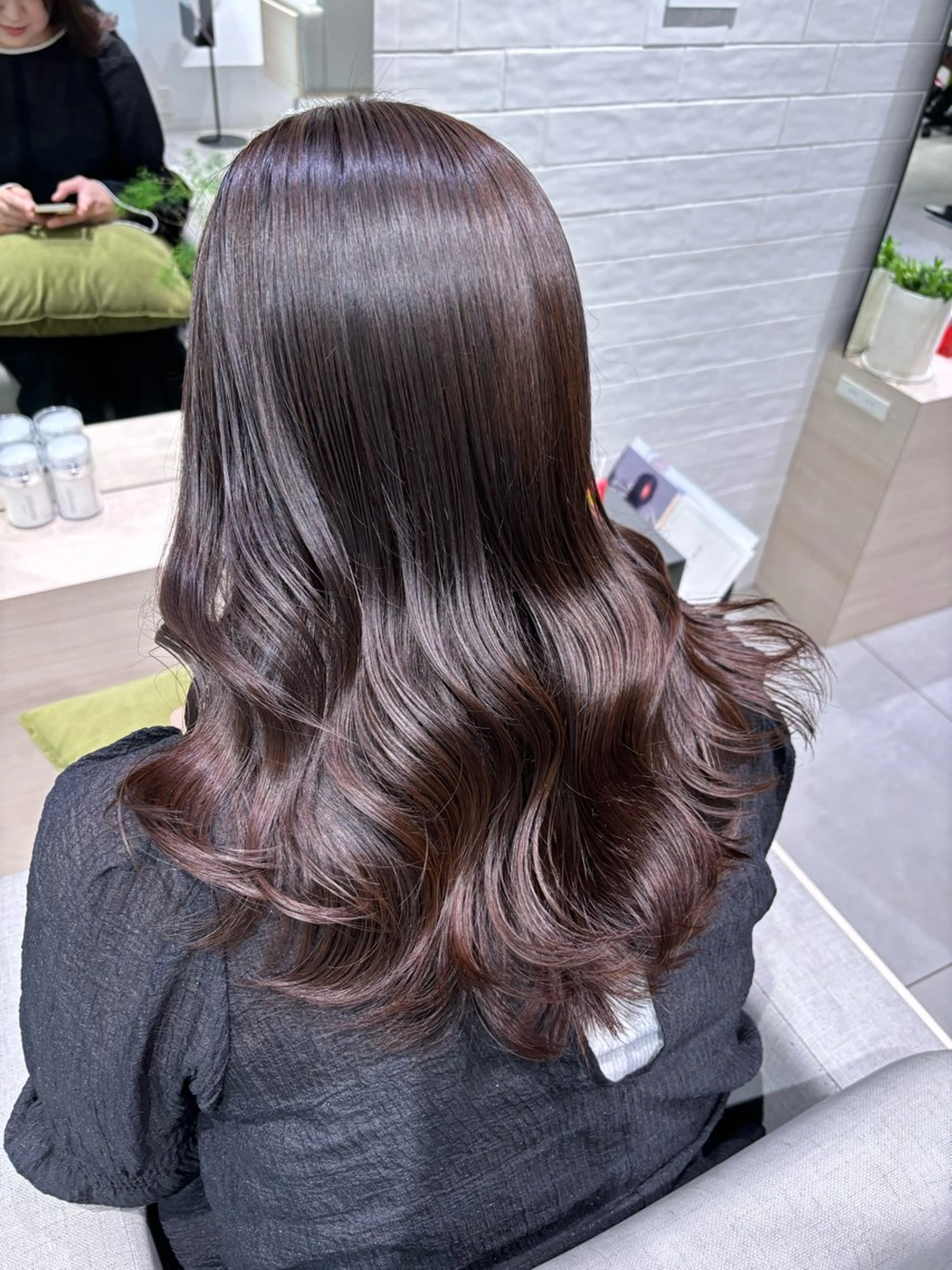 ミディアム カラー ブラウンカラー レイヤーカット カット ヘアカラー トリートメント 銀座/髪質改善/韓国 カラー🍓原田侑依のヘアスタイル