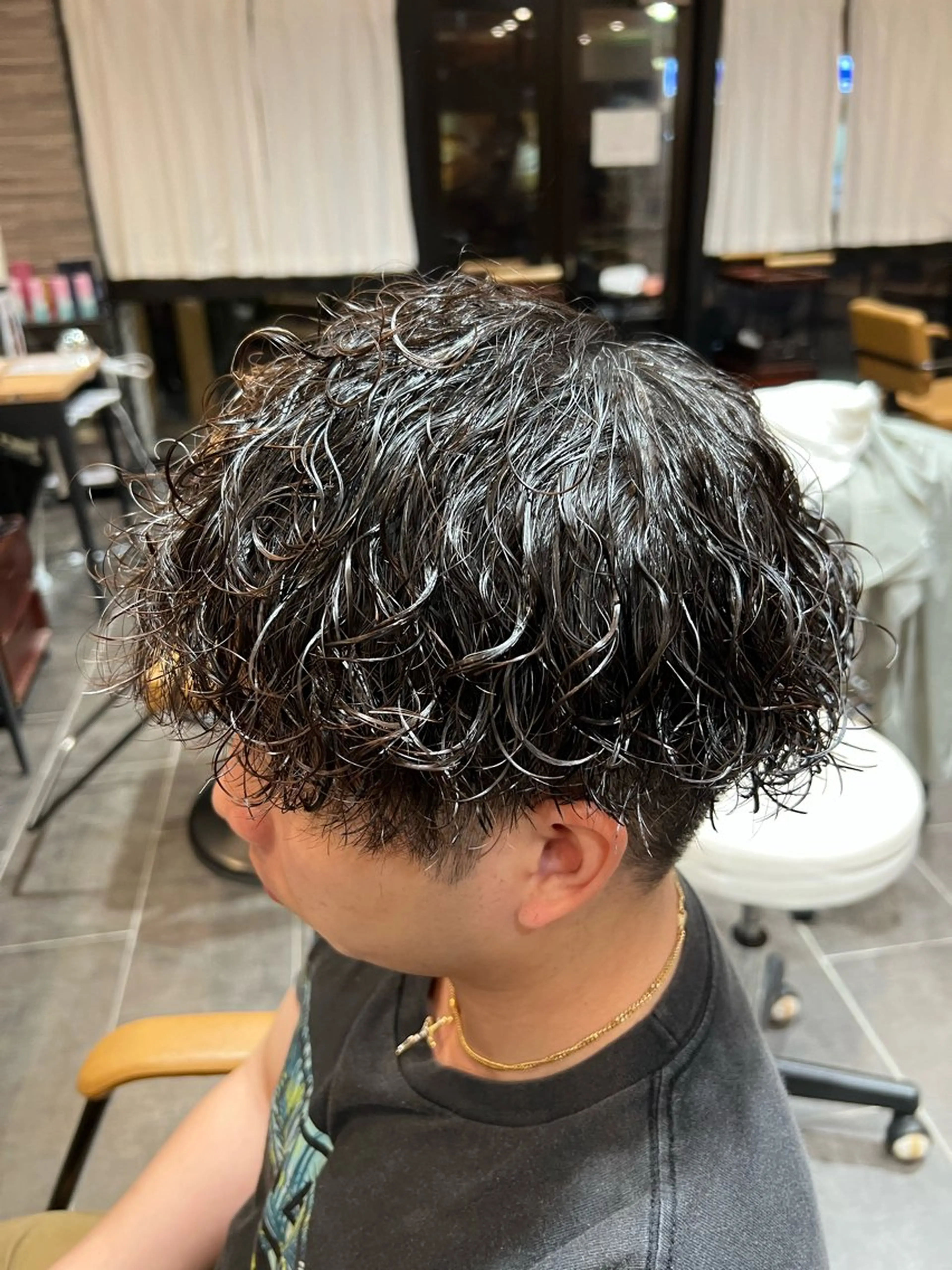 ショート パーマ メンズ カット パーマ ツヤ髪の匠/髪質改善 山本晃太のヘアスタイル