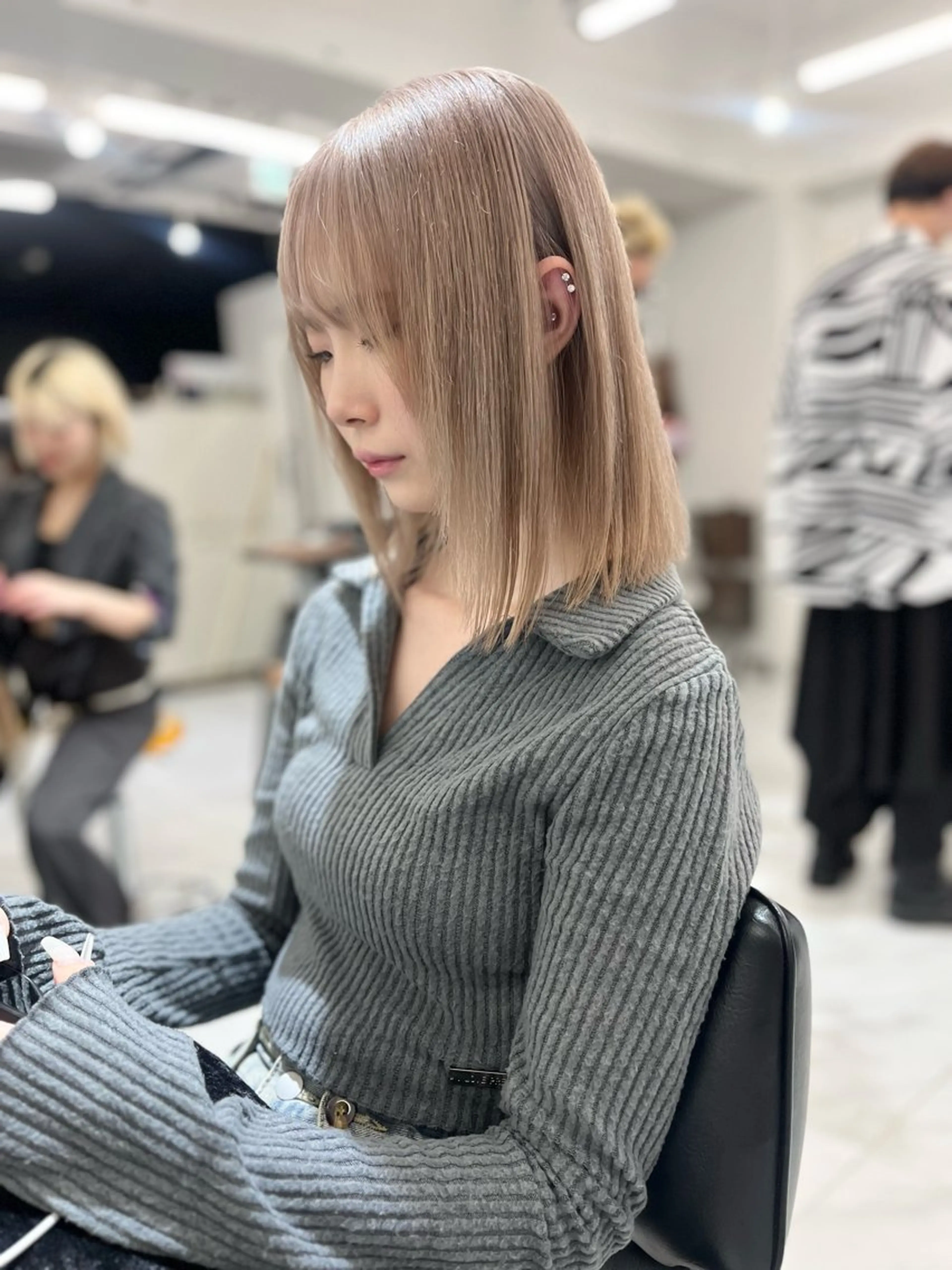 ミディアム カット ヘアカラー 韓国ヘア🎀艶髪 /渋谷/Manaeのヘアスタイル