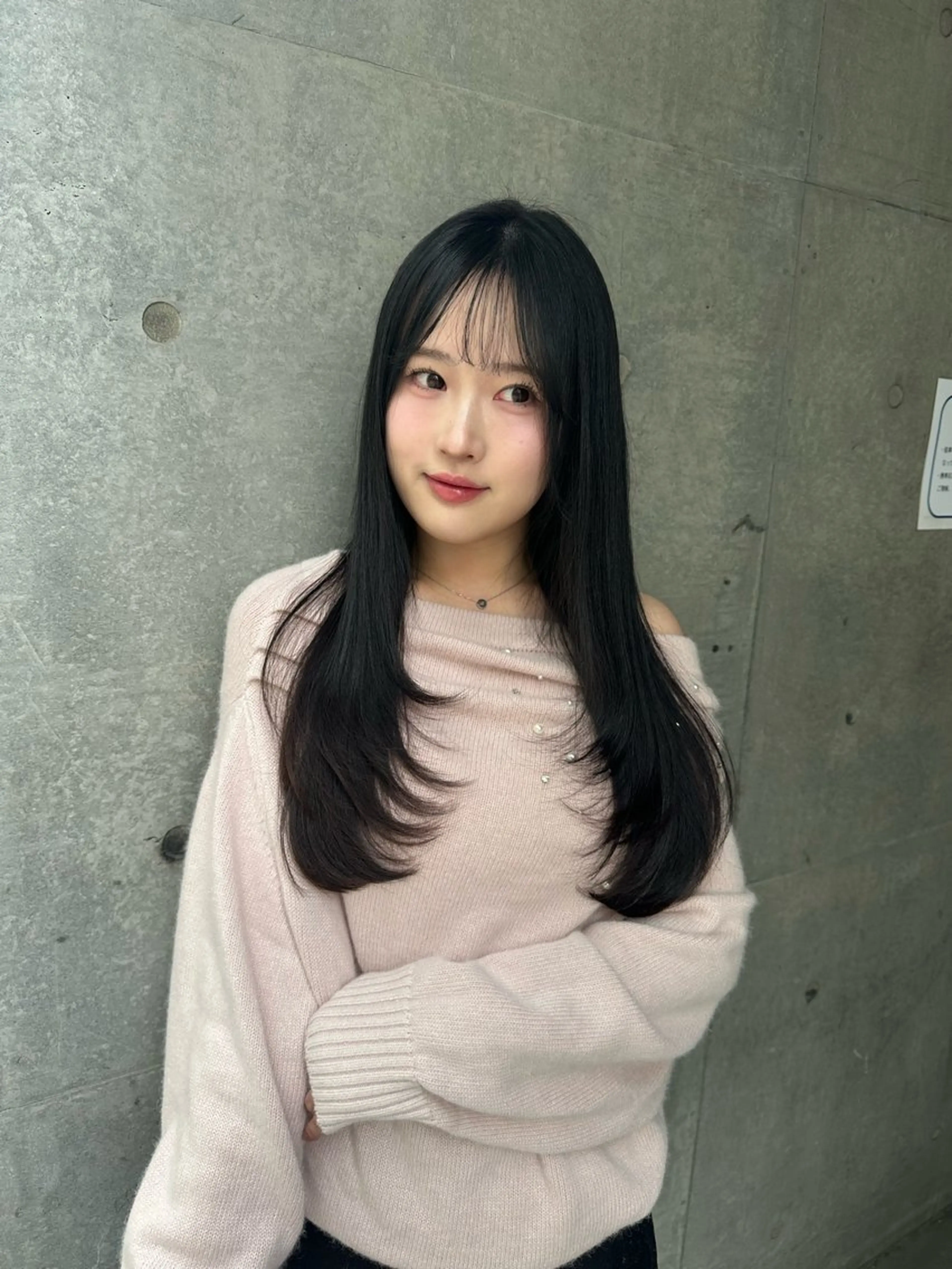 ロング カット ヘアカラー レイヤー/顔周り /ボブ/銀座/サラのヘアスタイル