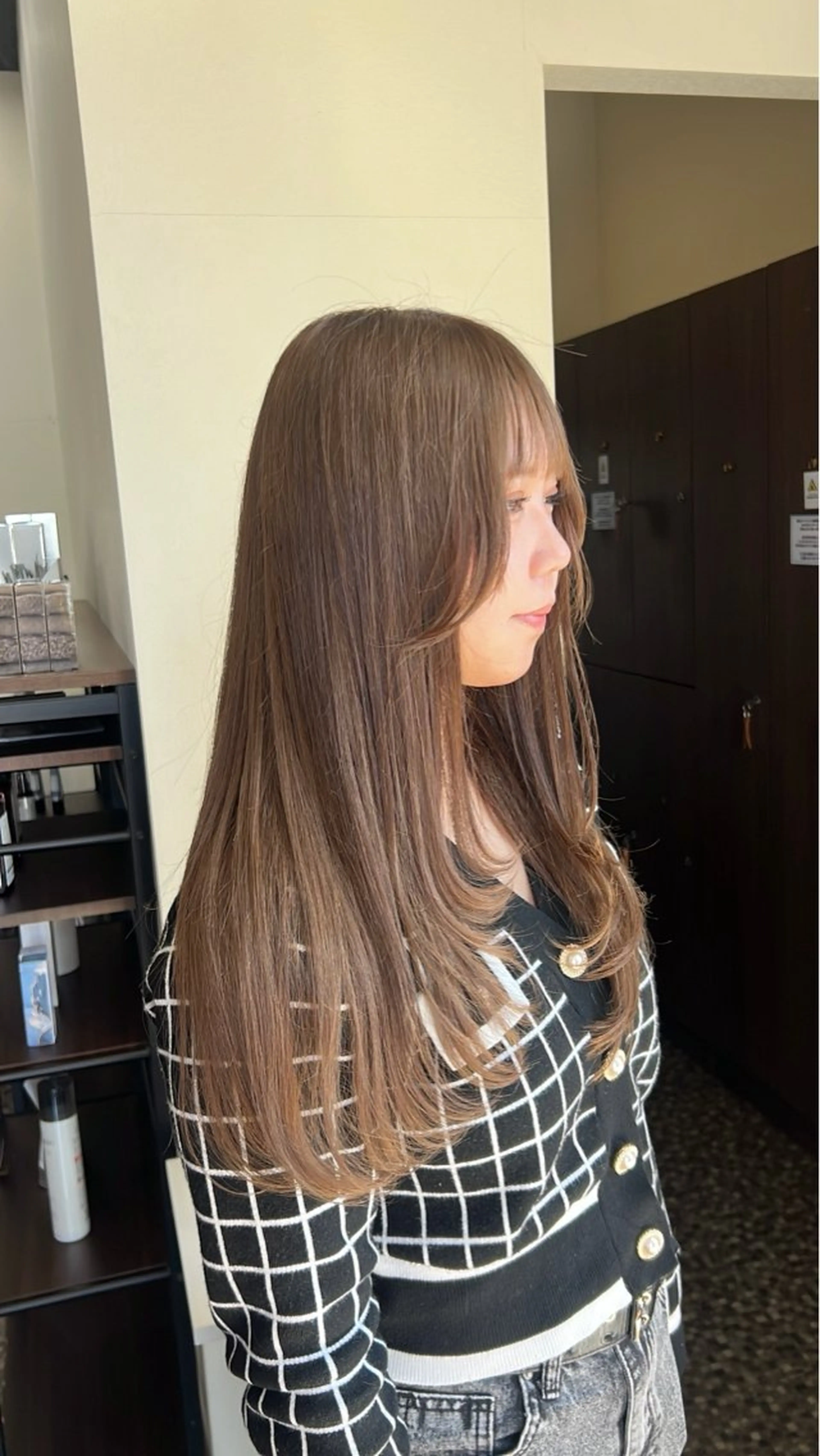 ロング ヘアカラー 譜久島 かりんのヘアスタイル