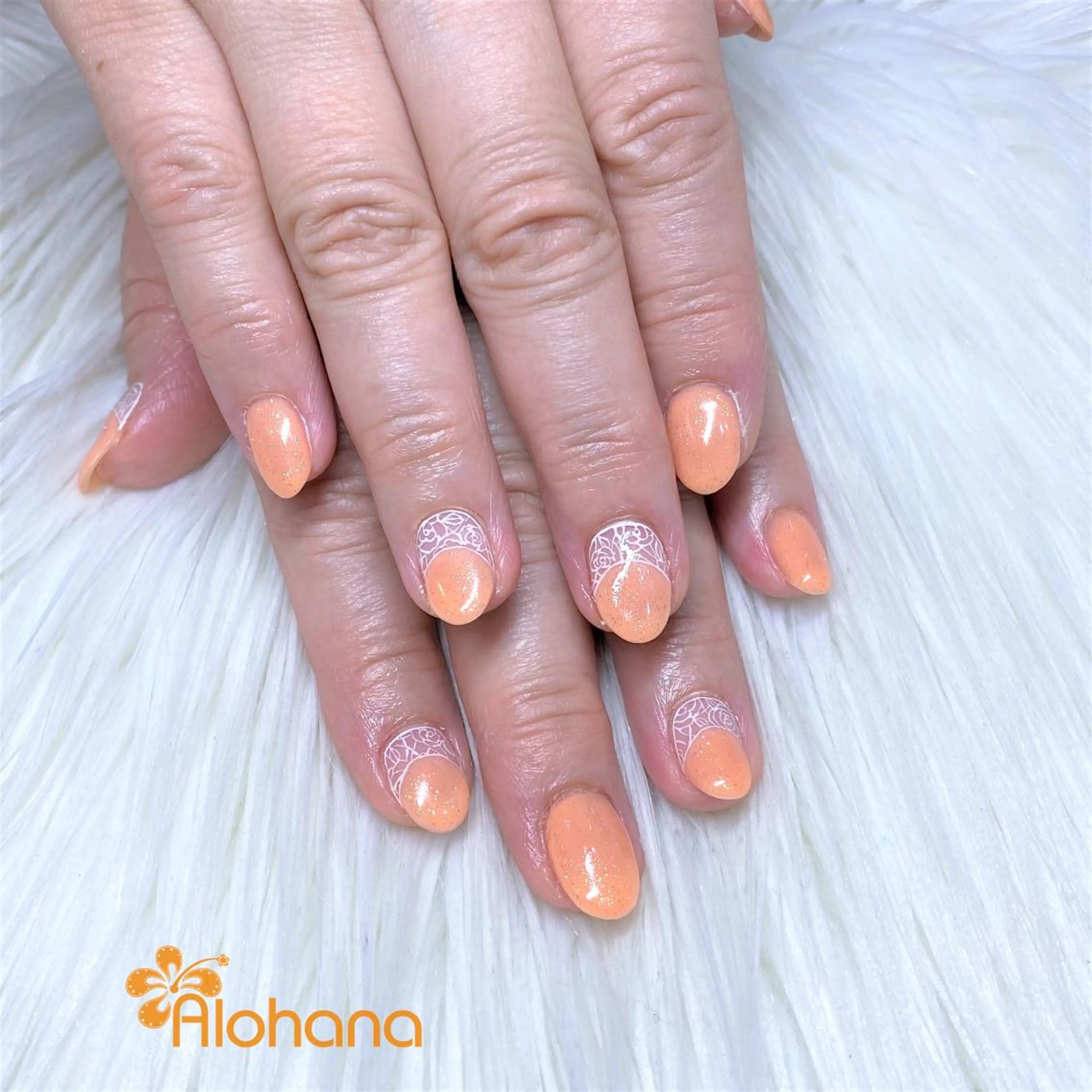 ネイル フラワーネイル レース ハンドネイル Alohana所属・Alohana Minaのネイルデザイン