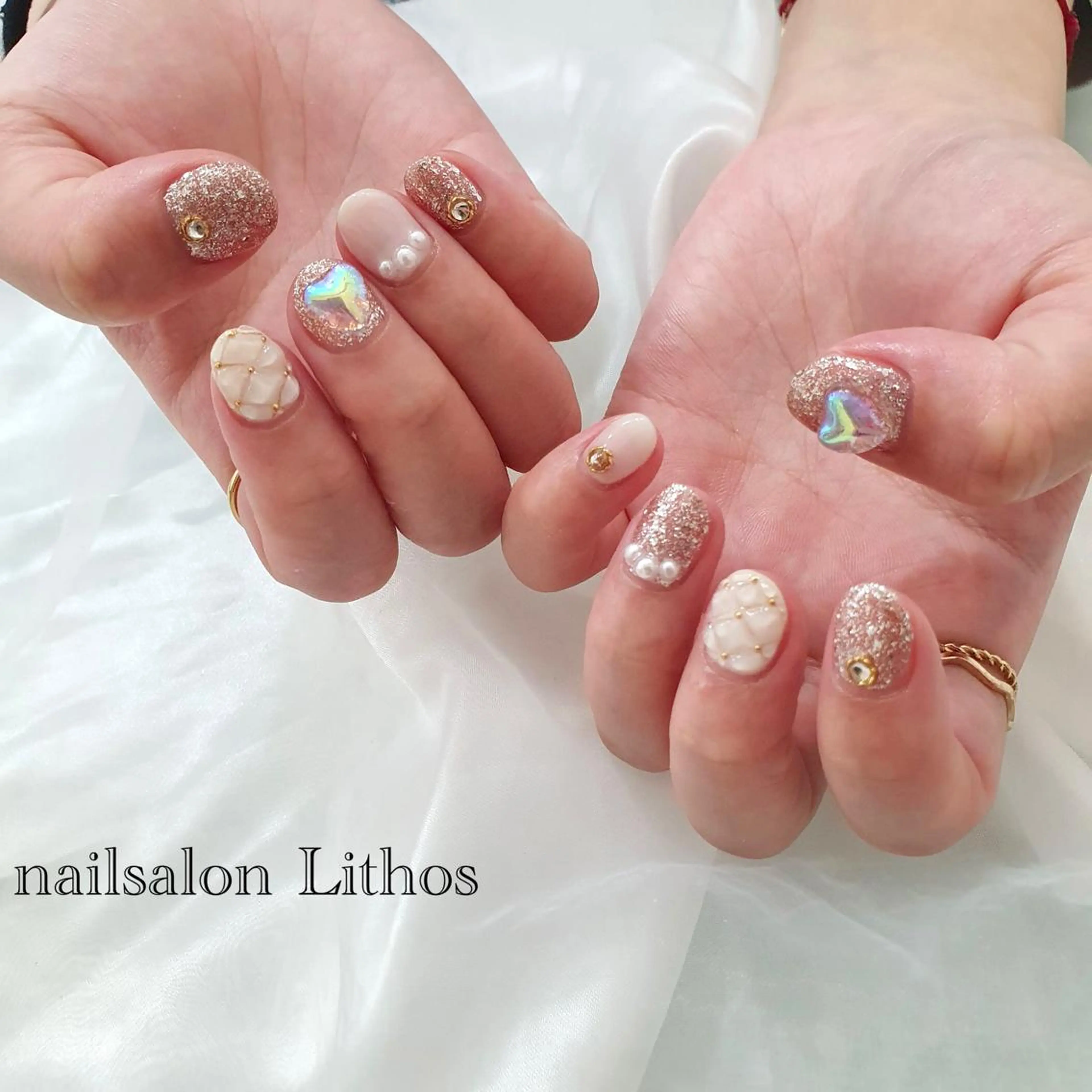ネイル ショートネイル ハンドネイル nailsalon Lithos所属・nailsalon Recontreのネイルデザイン