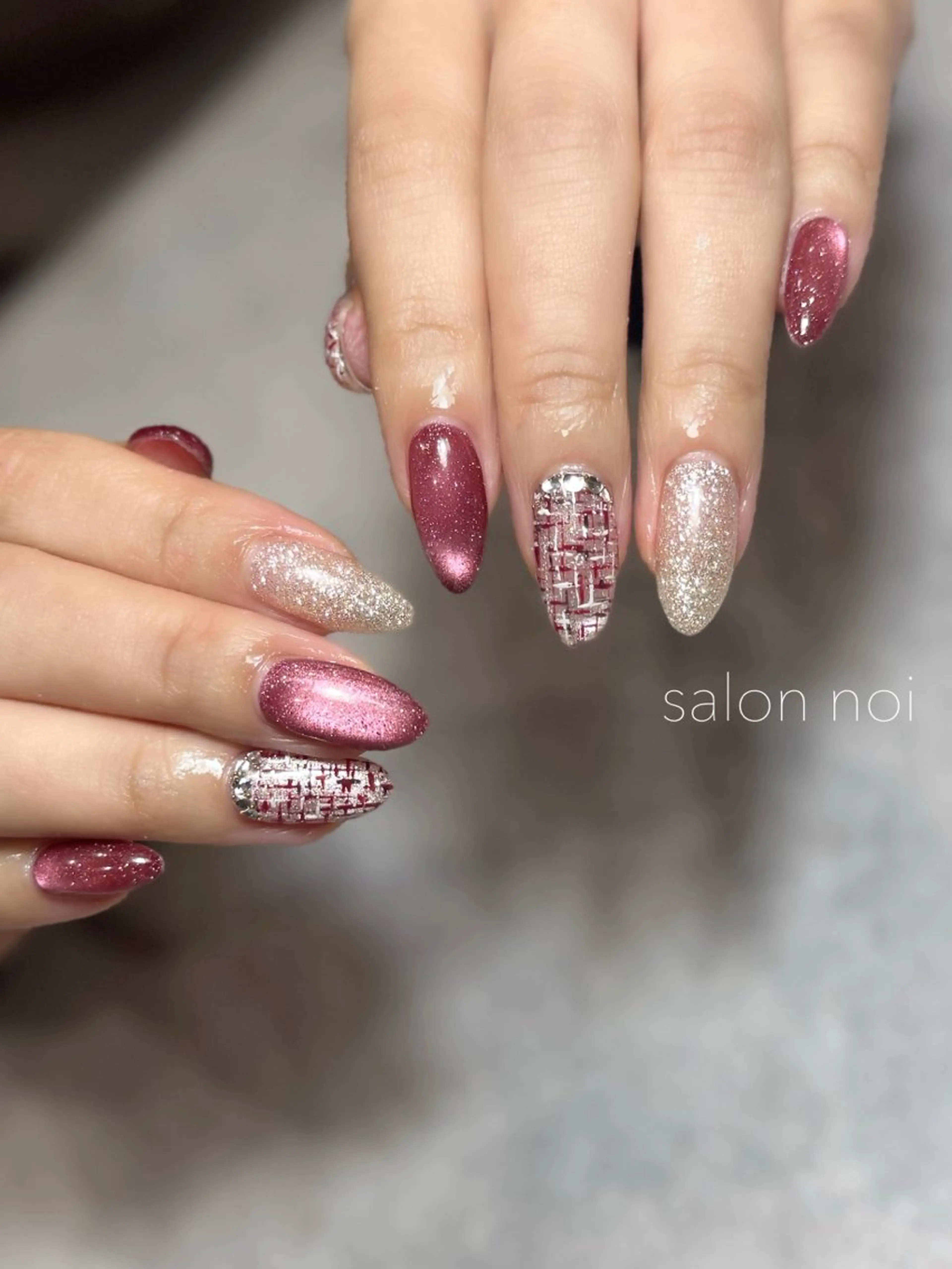 ネイル ツイードネイル ハンドネイル salon noi所属・salon noiのネイルデザイン