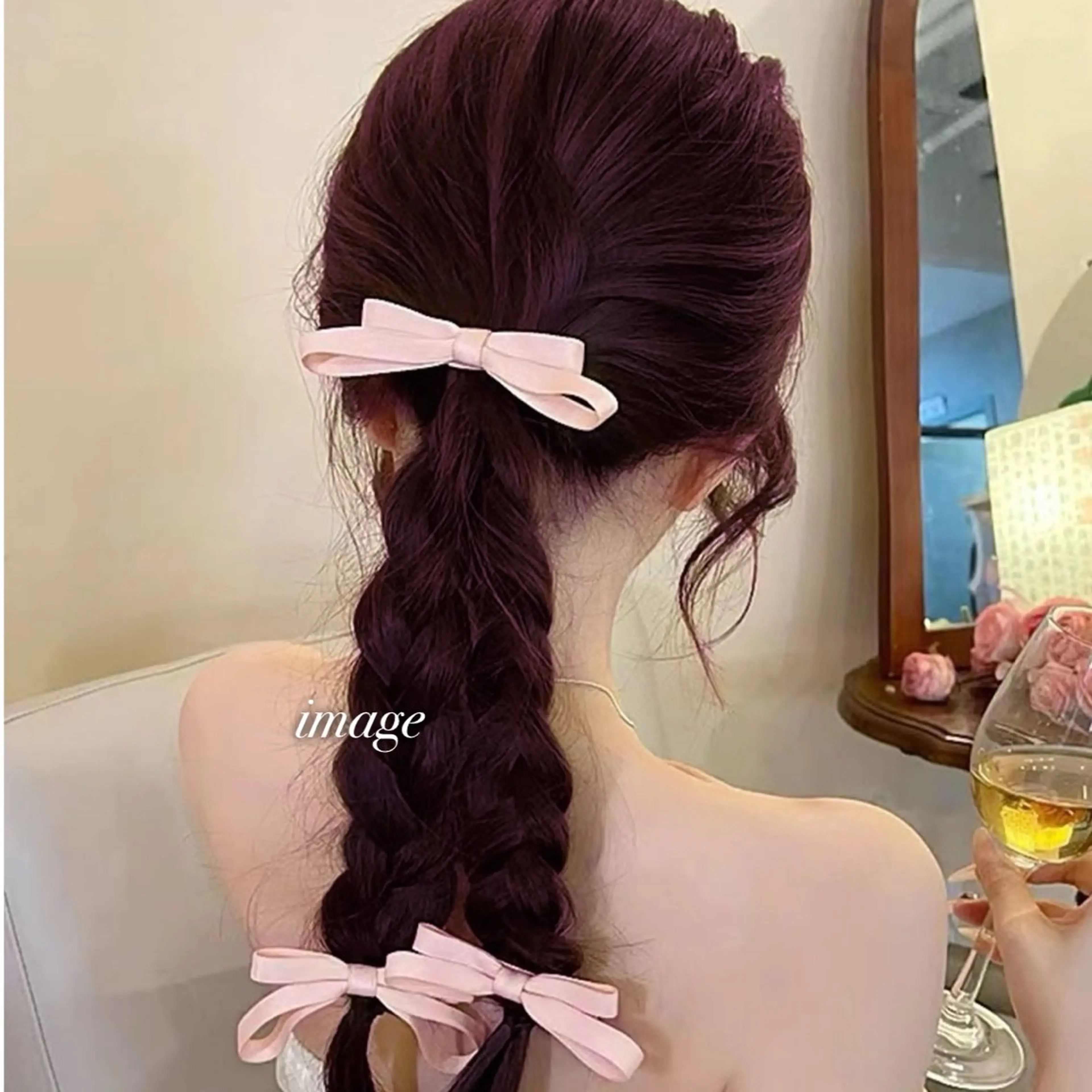 ロング カラー ヘアカラー トリートメント ヘアセット ガーリー♡女の子っぽ ヘア♡ピンクカラー♡のヘアスタイル